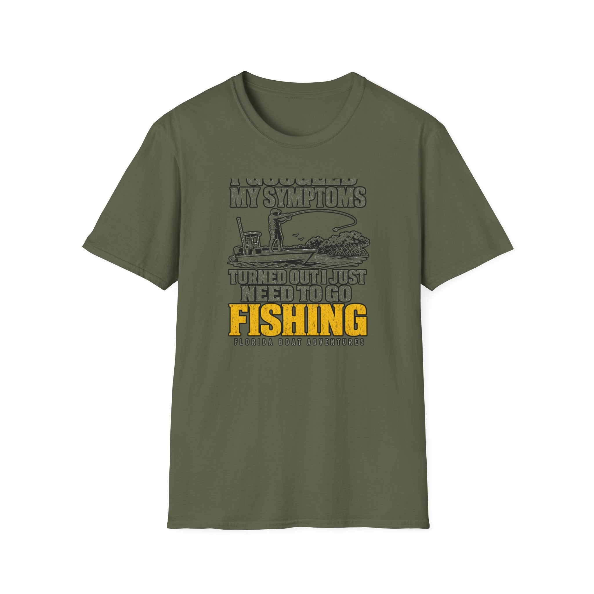 I Googled My Symptoms Turned Out I Just Need To Go Fishing Tee