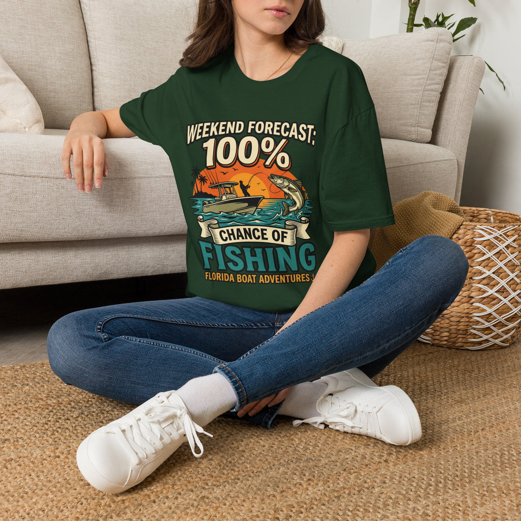 Weekend Forecast 100% Chance of Fishing - Florida Fishing T-Shirt
