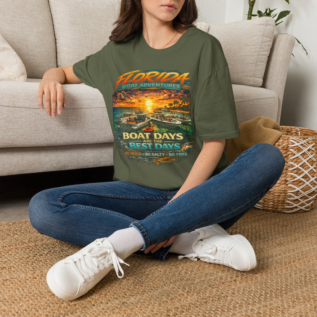 Boat Days Are the Best Days Tee | Funny Boating Shirt for Men or Women | Gildan 6400 Florida Boating T-Shirt