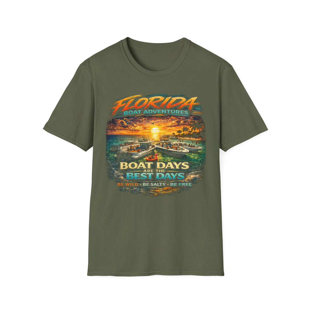 Boat Days Are the Best Days Tee | Funny Boating Shirt for Men or Women | Gildan 6400 Florida Boating T-Shirt