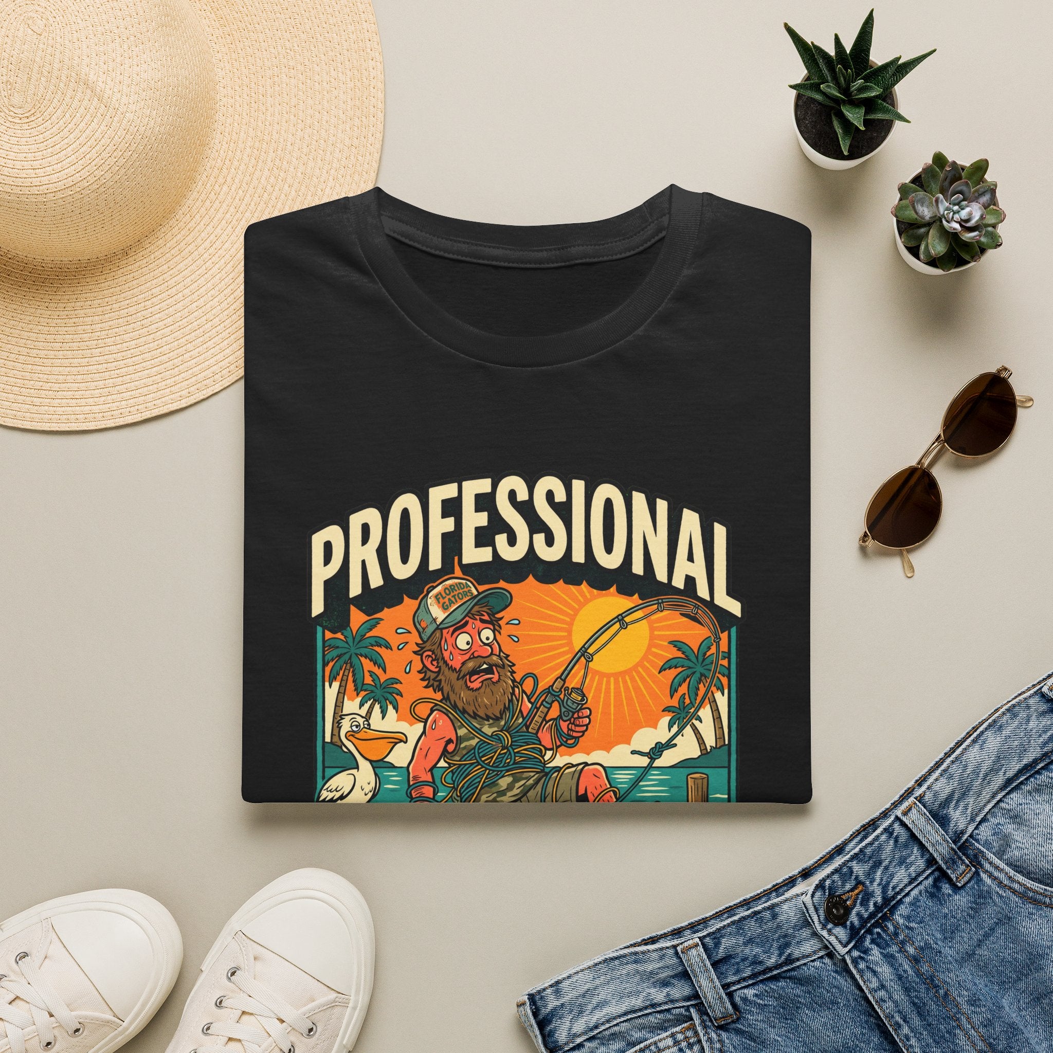 Professional Line Untangler - Funny Florida Man Fishing T-Shirt