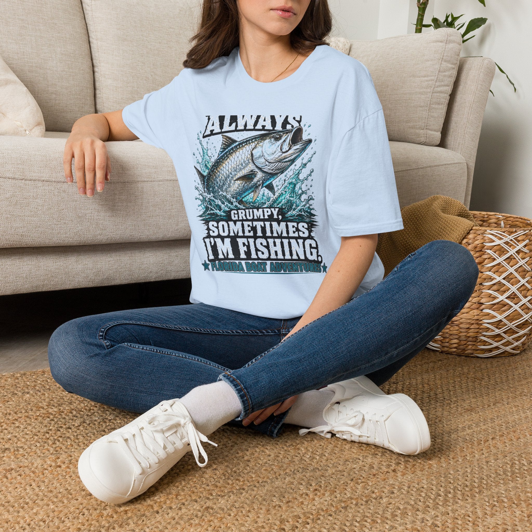 I'm Not Always Grumpy Sometimes I'm Fishing - Funny Fishing T-Shirt