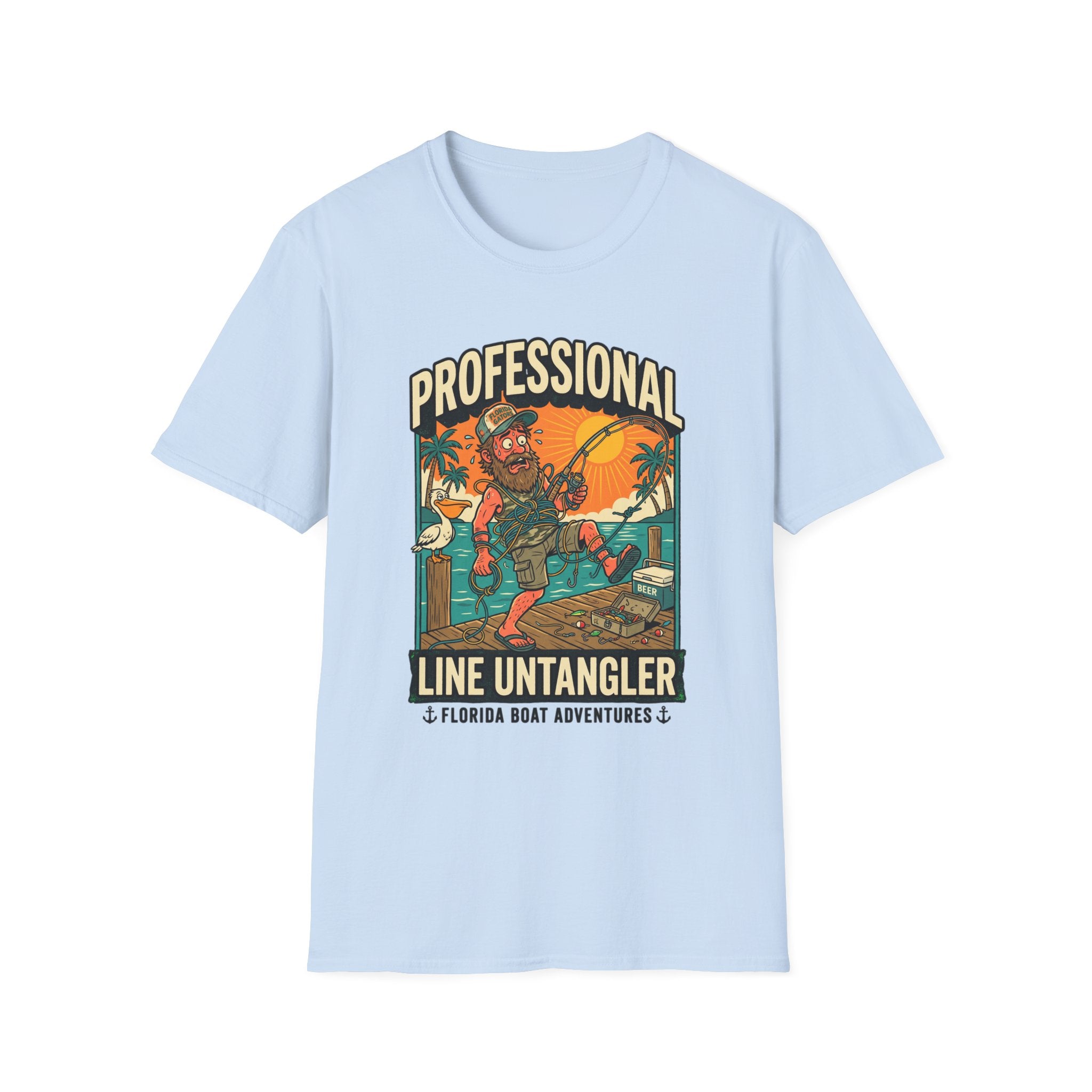 Professional Line Untangler - Funny Florida Man Fishing T-Shirt