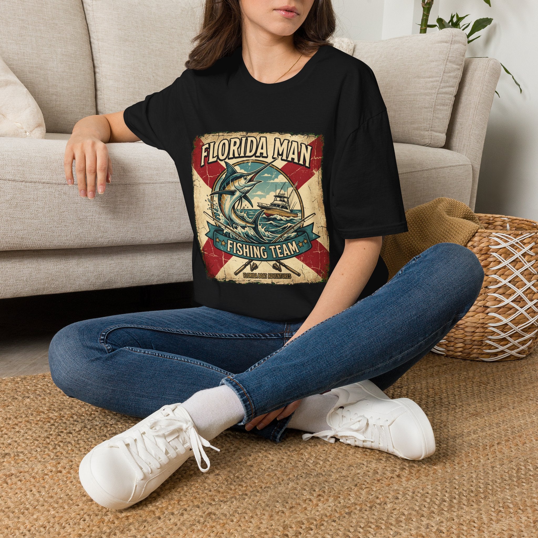 Florida Man Fishing Team - Florida State Pride Fishing T-Shirt