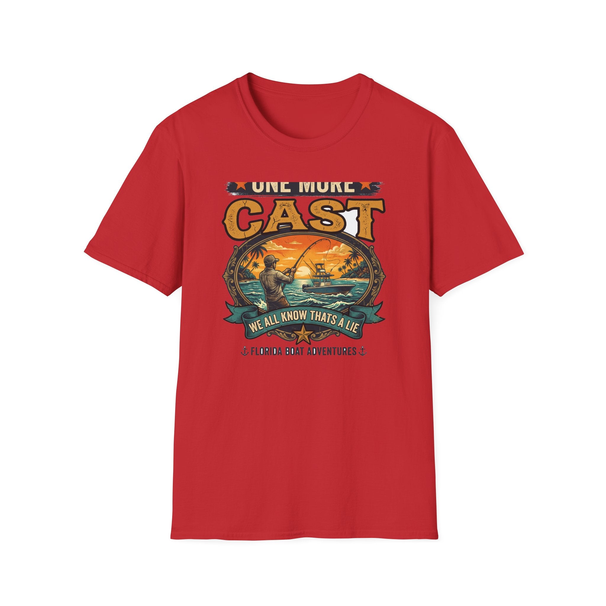 One More Cast (We All Know That's A Lie) - Funny Fishing T-Shirt