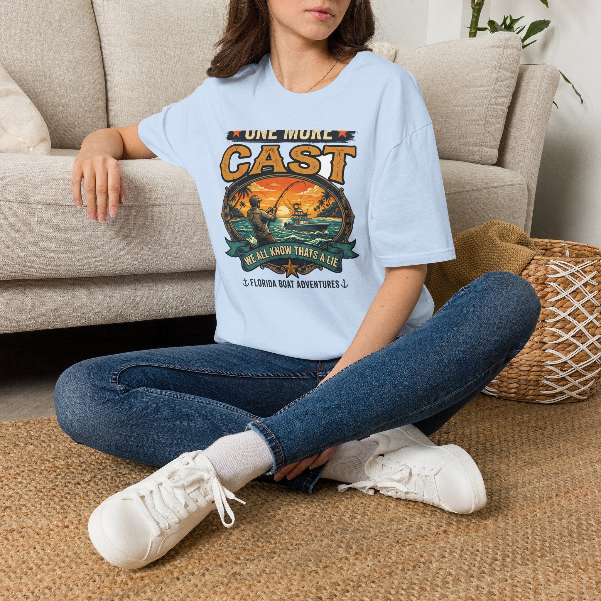 One More Cast (We All Know That's A Lie) - Funny Fishing T-Shirt