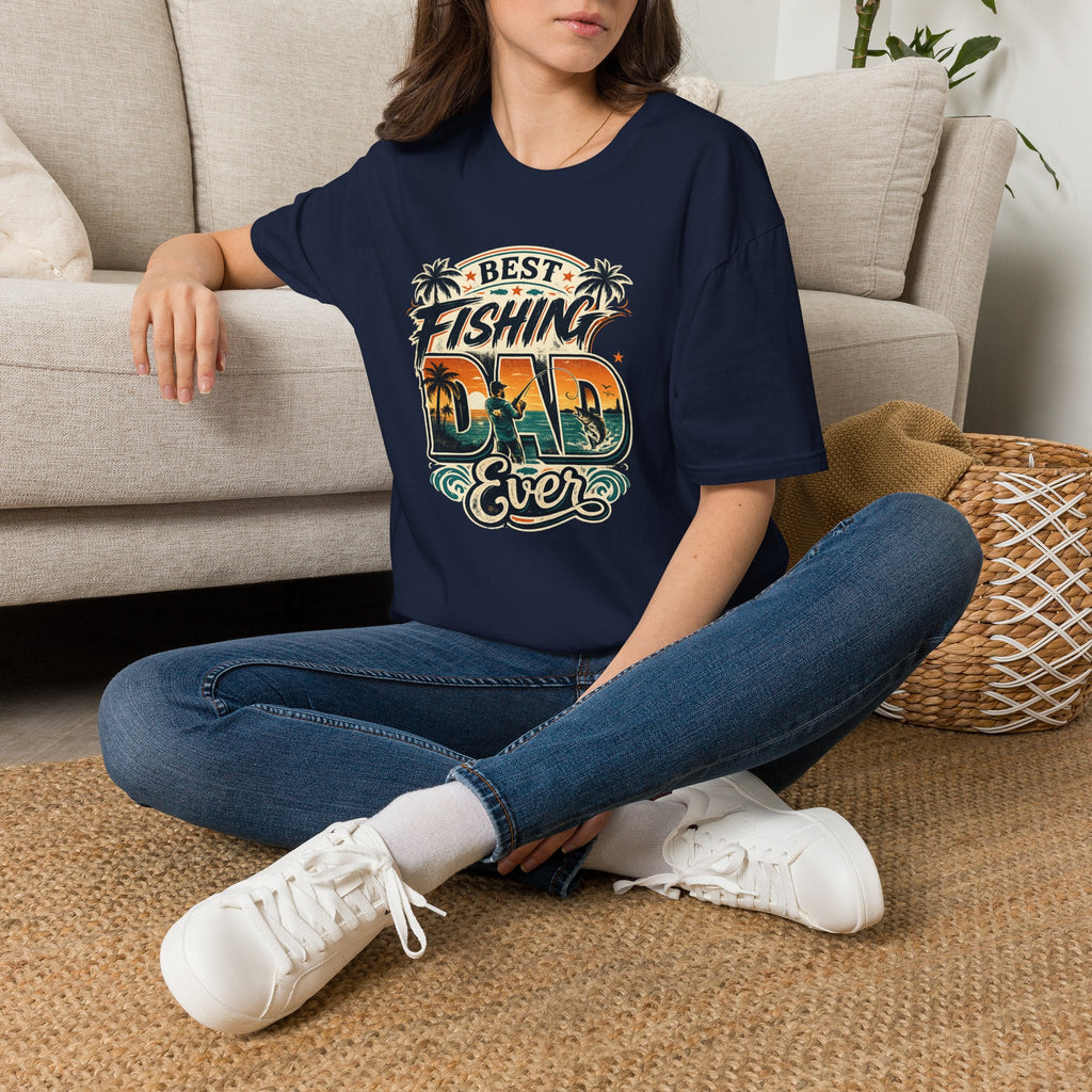 Best Fishing Dad Ever Tee | Florida Fishing Shirt for Men | Gildan 6400 Dad Gift T-Shirt