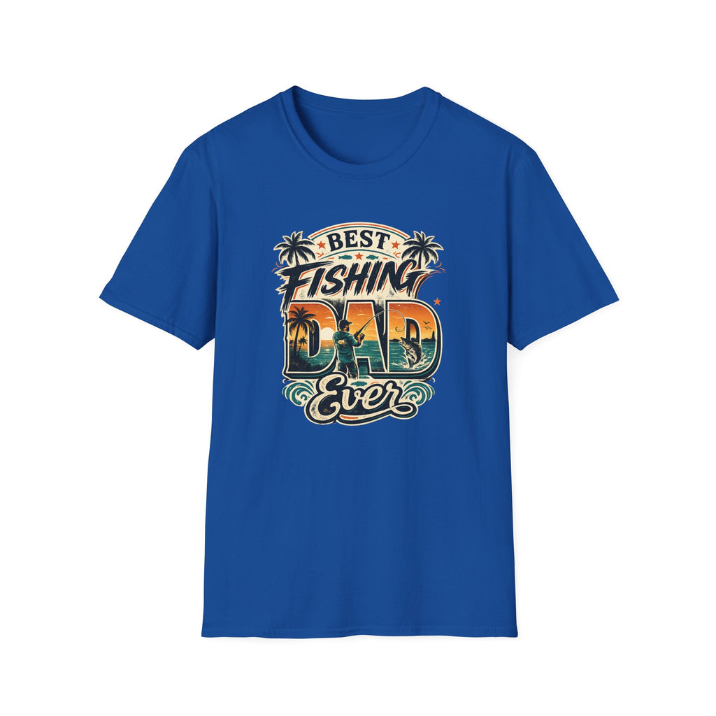 Best Fishing Dad Ever Tee | Florida Fishing Shirt for Men | Gildan 6400 Dad Gift T-Shirt
