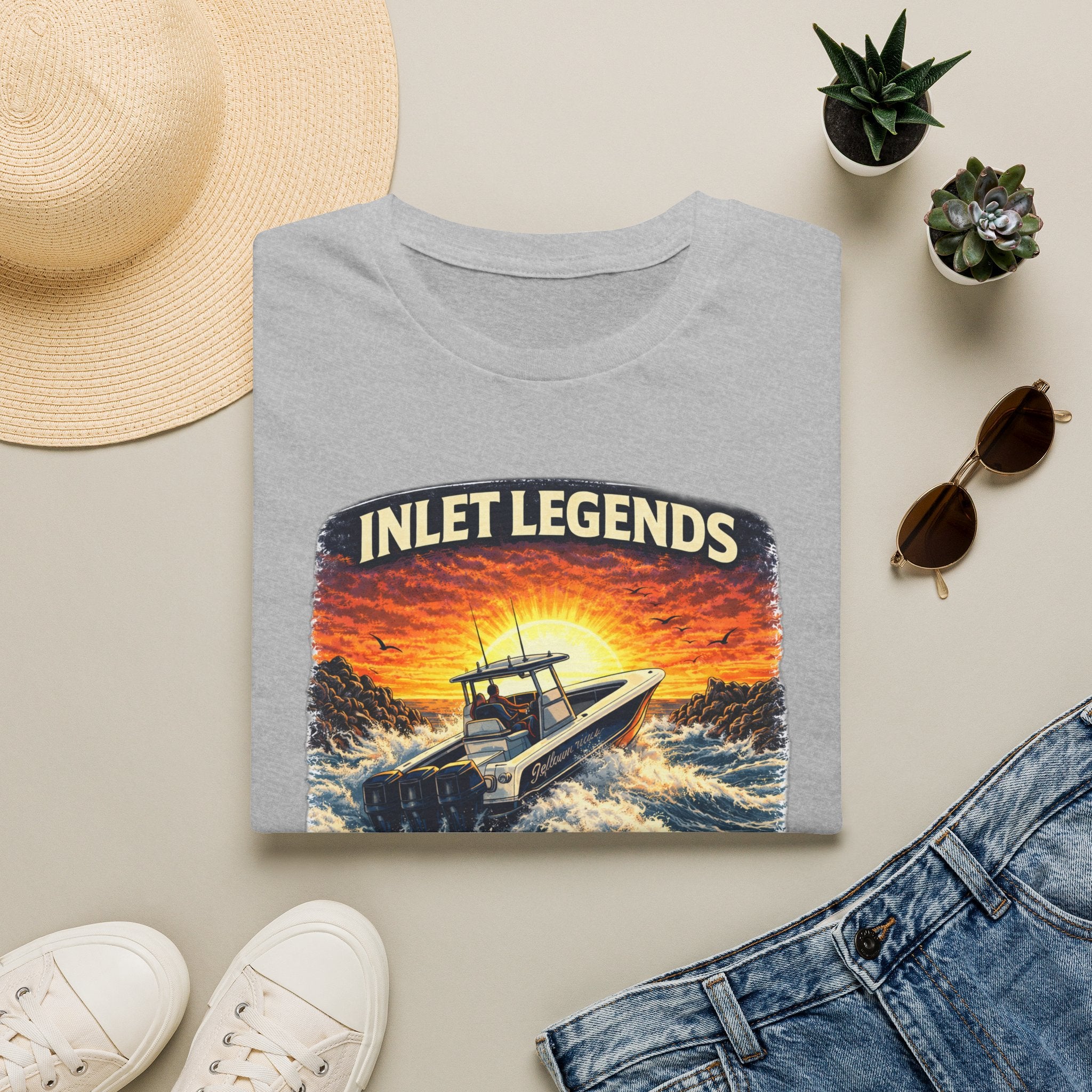 Inlet Legends Tee | Florida Boating & Offshore Fishing Shirt for Men | Gildan 6400 T-Shirt