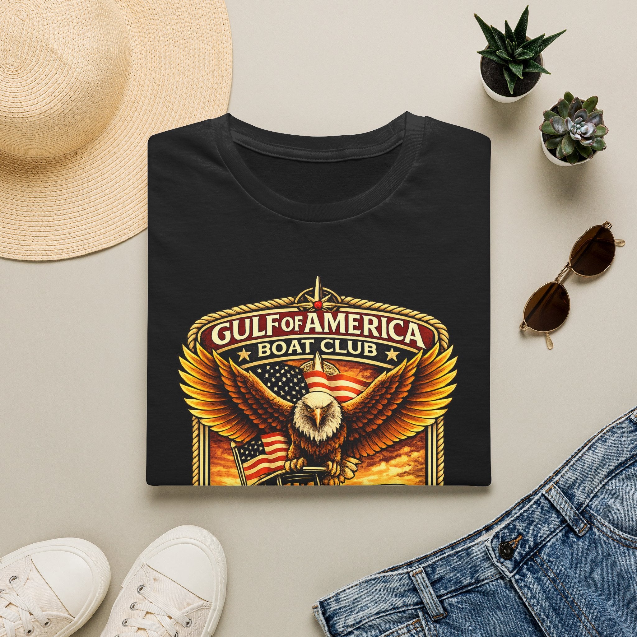Gulf of America Boat Club Tee | Florida Gulf Coast Boating & Fishing Shirt for Men | Gildan 6400 T-Shirt