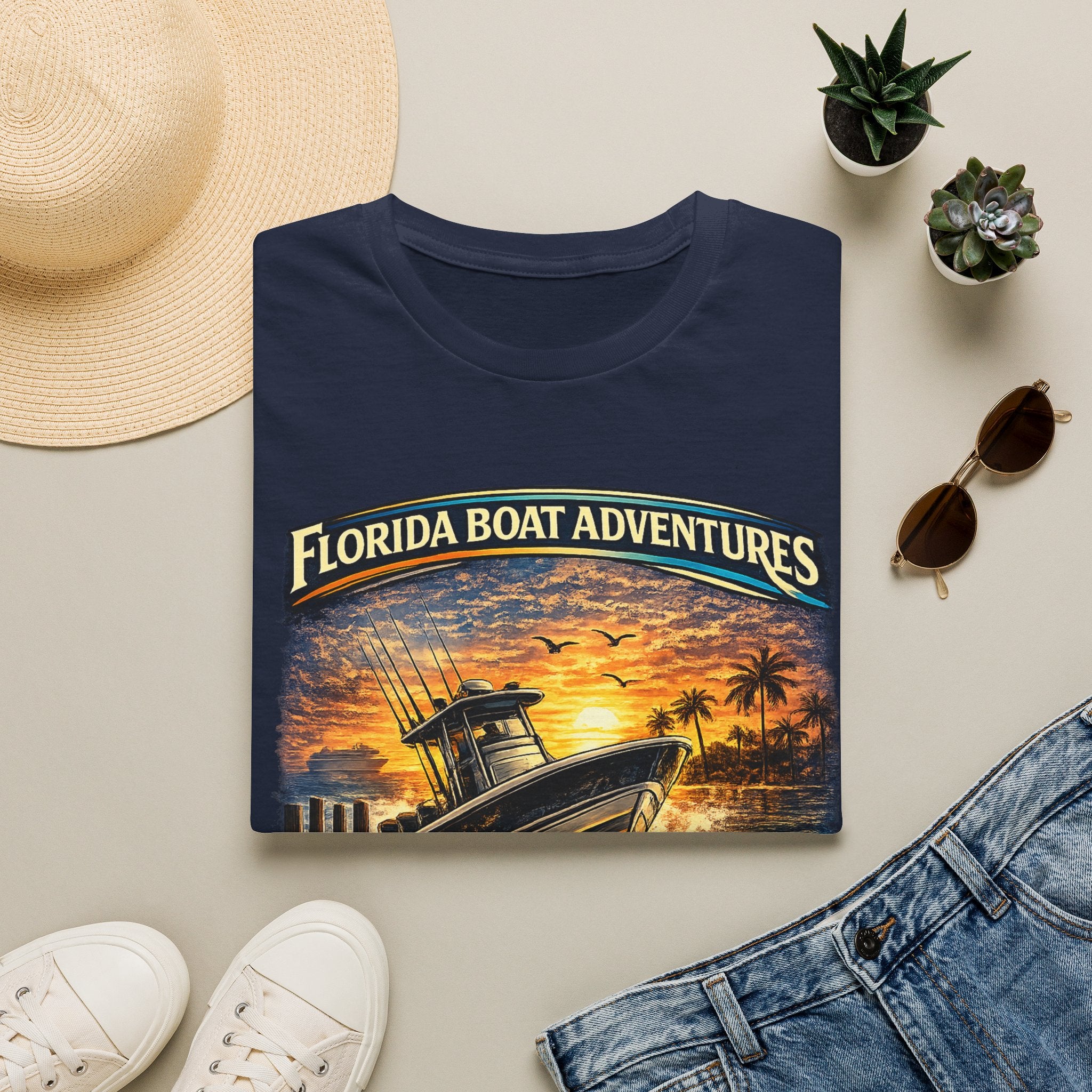 Freedom Starts at the Dock Tee | Florida Boating Lifestyle & Offshore Fishing Shirt for Men | Gildan 6400 T-Shirt