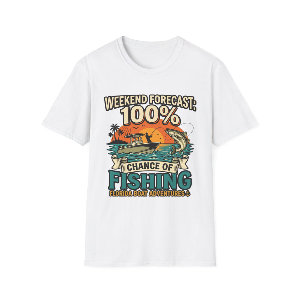 Weekend Forecast 100% Chance of Fishing - Florida Fishing T-Shirt