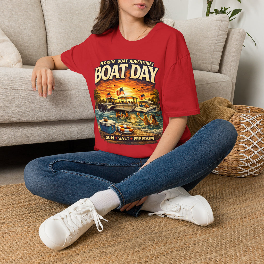 Florida Boat Adventures Boat Day Tee | Official FBA Boating Lifestyle Shirt for Men | Gildan 6400 T-Shirt