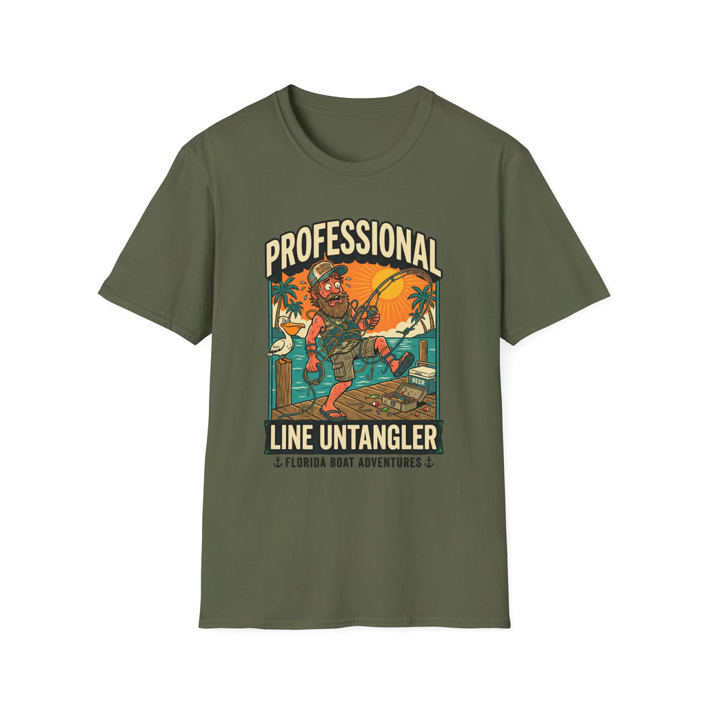 Professional Line Untangler - Funny Florida Man Fishing T-Shirt