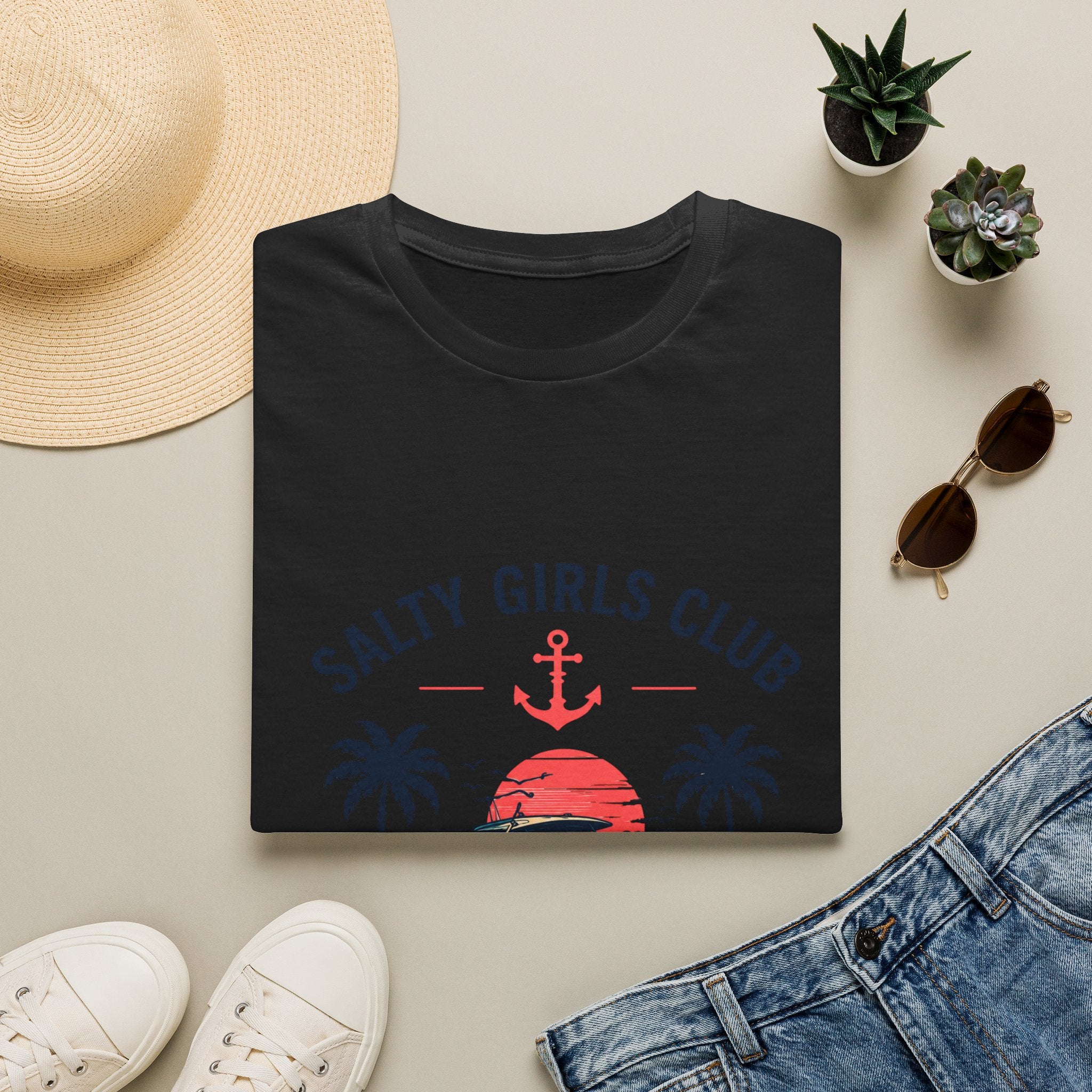Salty Girls Club Tee | Gulf of America Girl | Florida Boat Adventures Boating Shirt for Women | Gildan 6400 T-Shirt