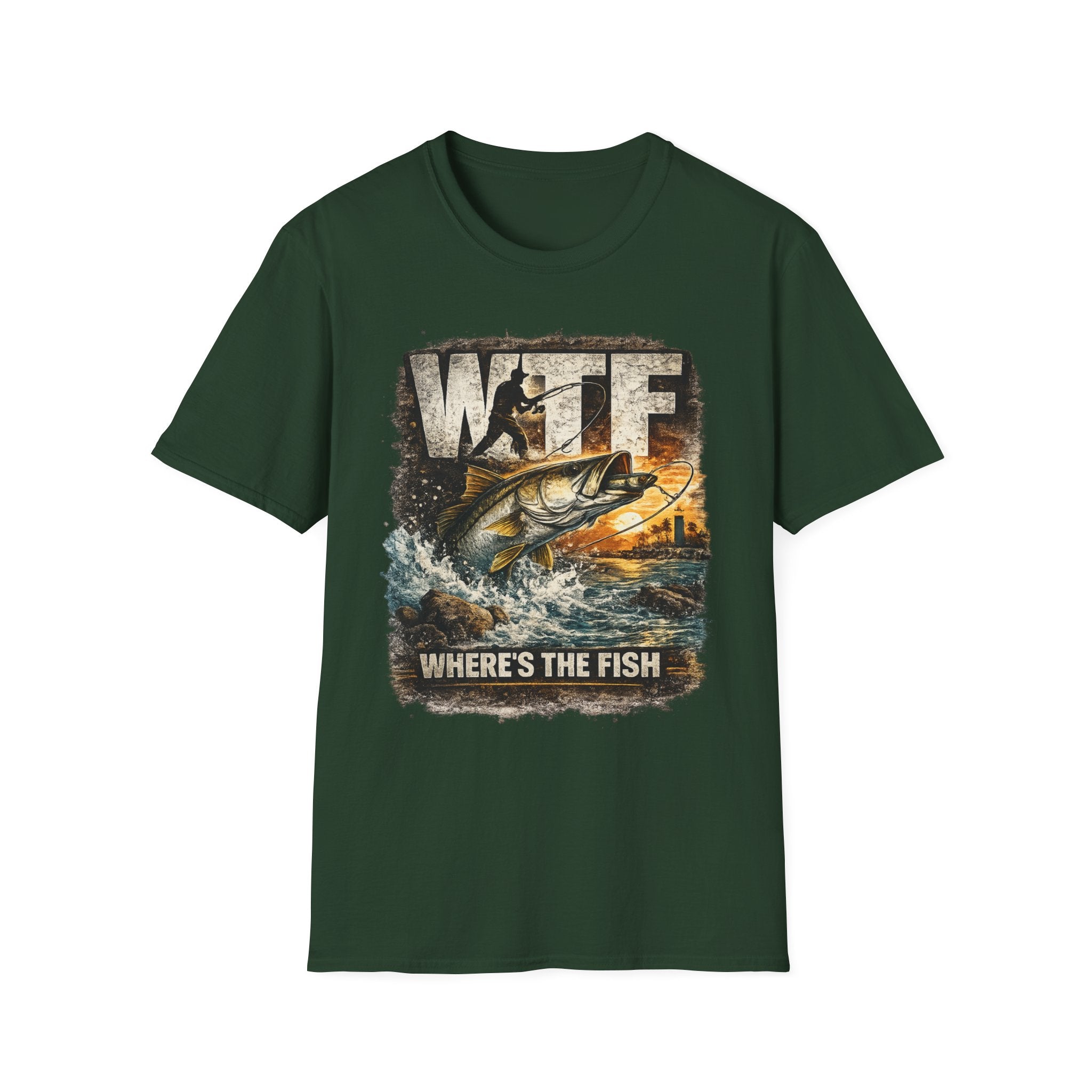 WTF Where's The Fish - Funny Fishing T-Shirt