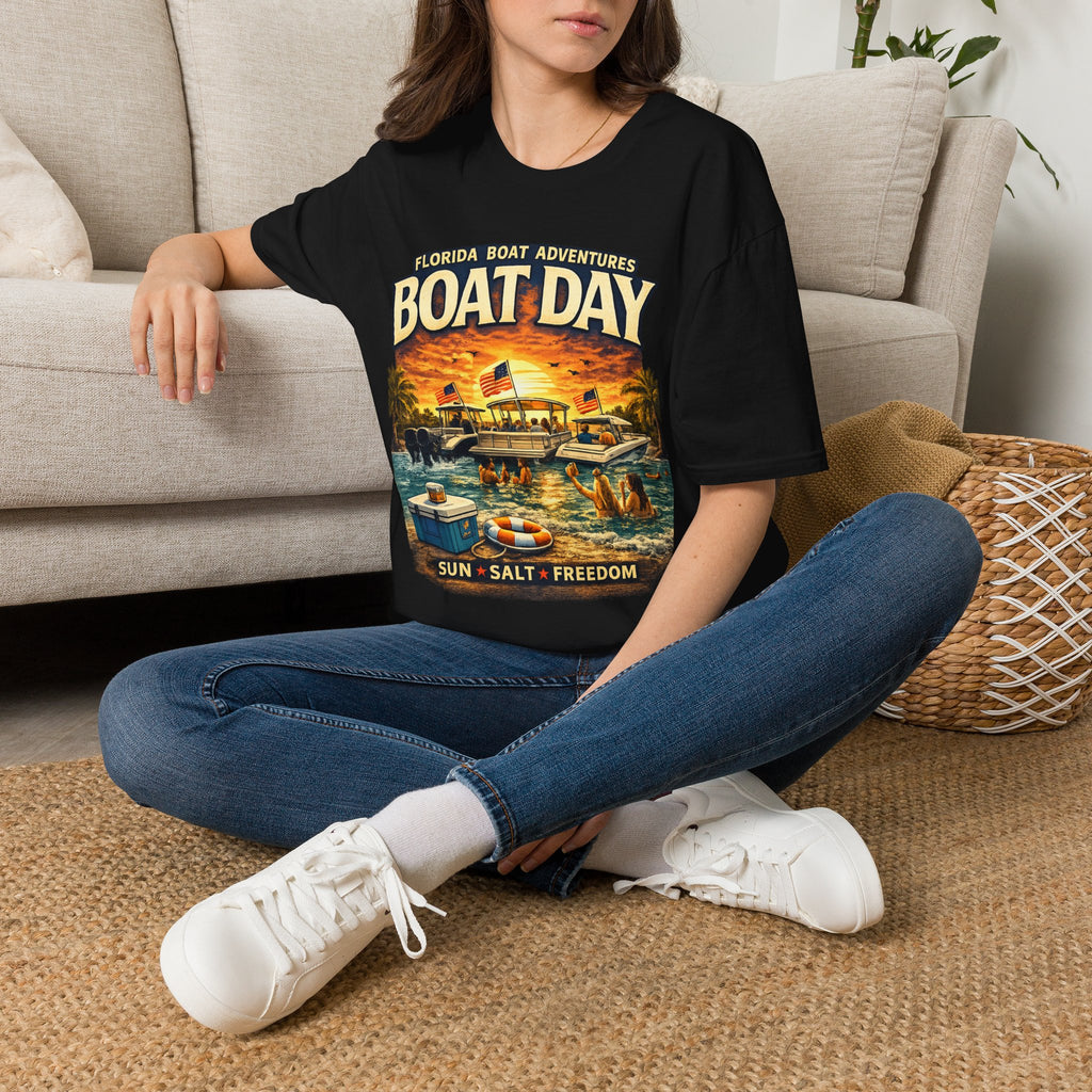 Florida Boat Adventures Boat Day Tee | Official FBA Boating Lifestyle Shirt for Men | Gildan 6400 T-Shirt