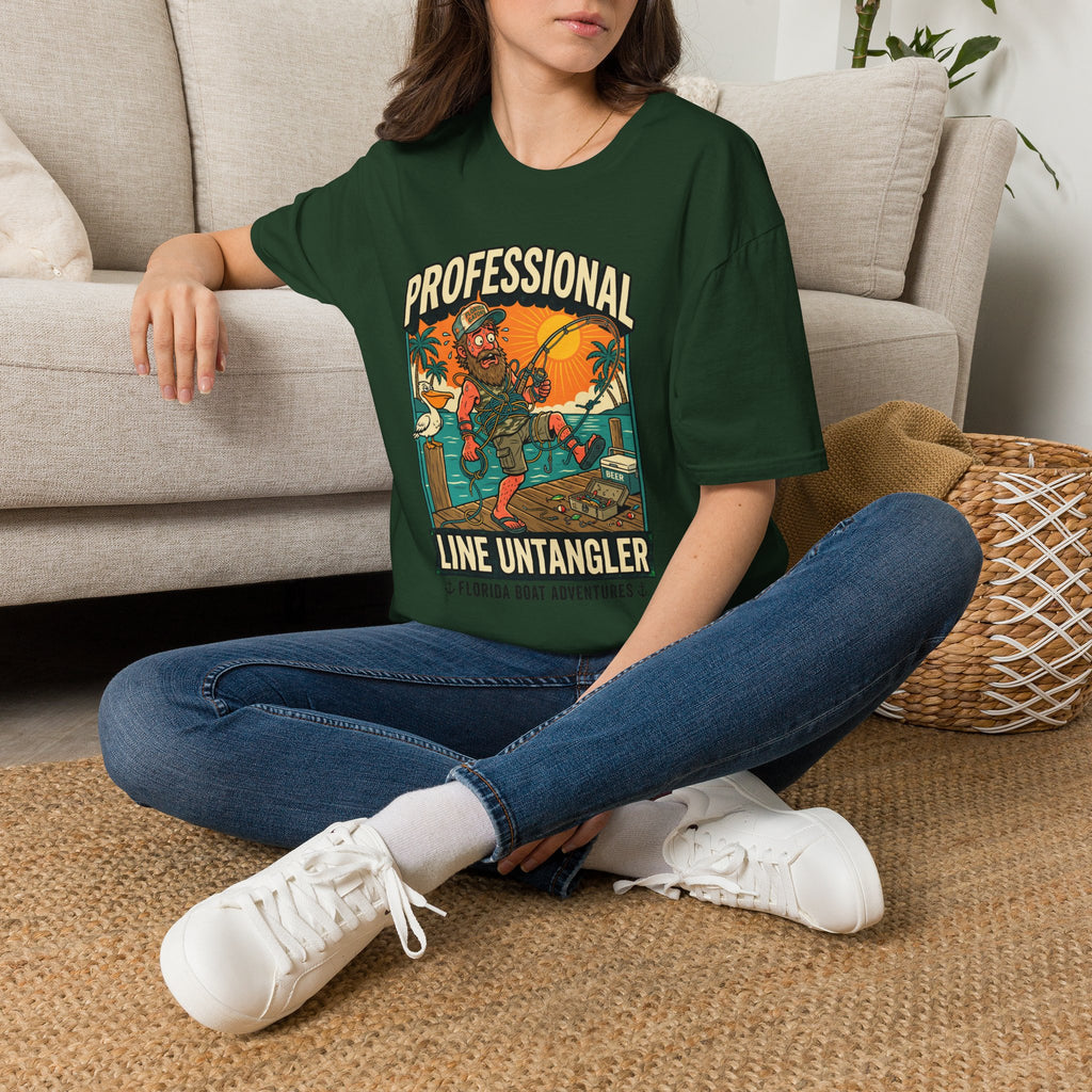 Professional Line Untangler - Funny Florida Man Fishing T-Shirt