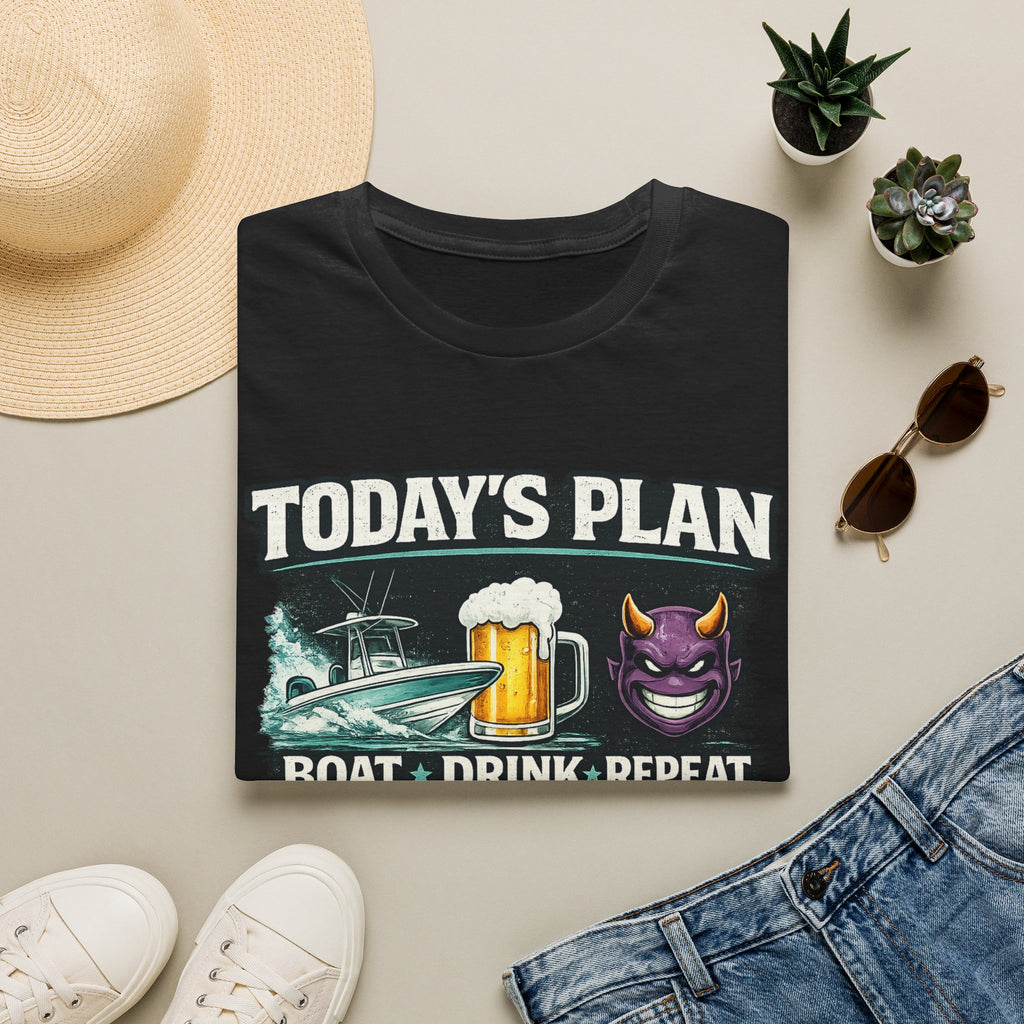 Today's Plan Boat Drink Repeat - Florida Boating Lifestyle T-Shirt