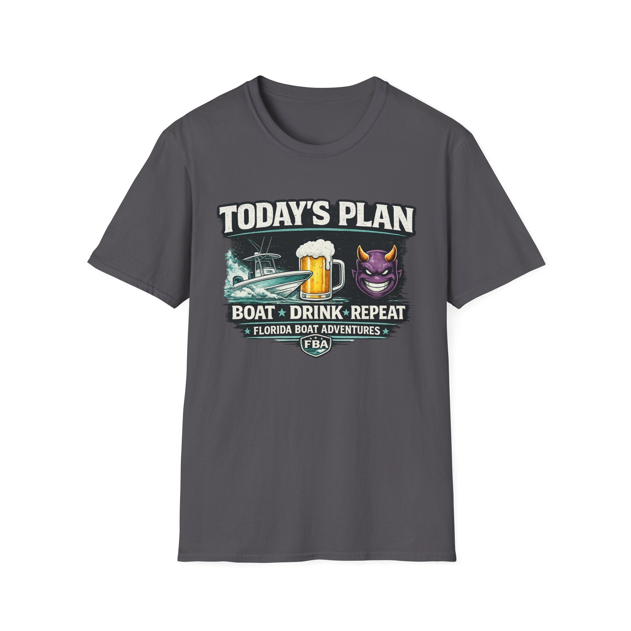 Today's Plan Boat Drink Repeat - Florida Boating Lifestyle T-Shirt
