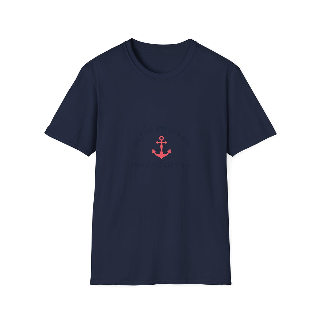 Gulf of America Girl Tee | Florida Boat Adventures Boating Lifestyle Shirt for Women | Gildan 6400 T-Shirt