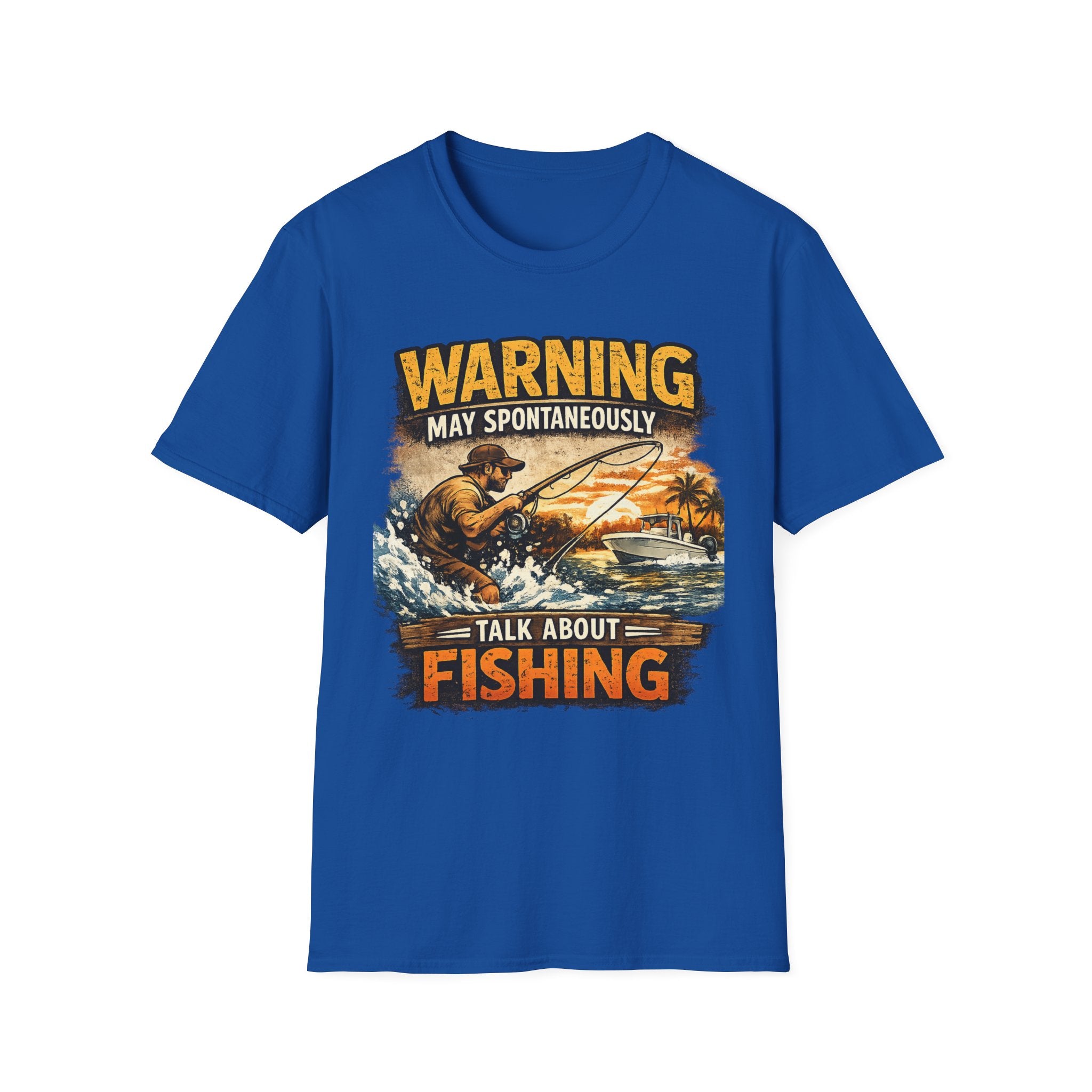 Warning May Spontaneously Talk About Fishing - Funny Fishing T-Shirt
