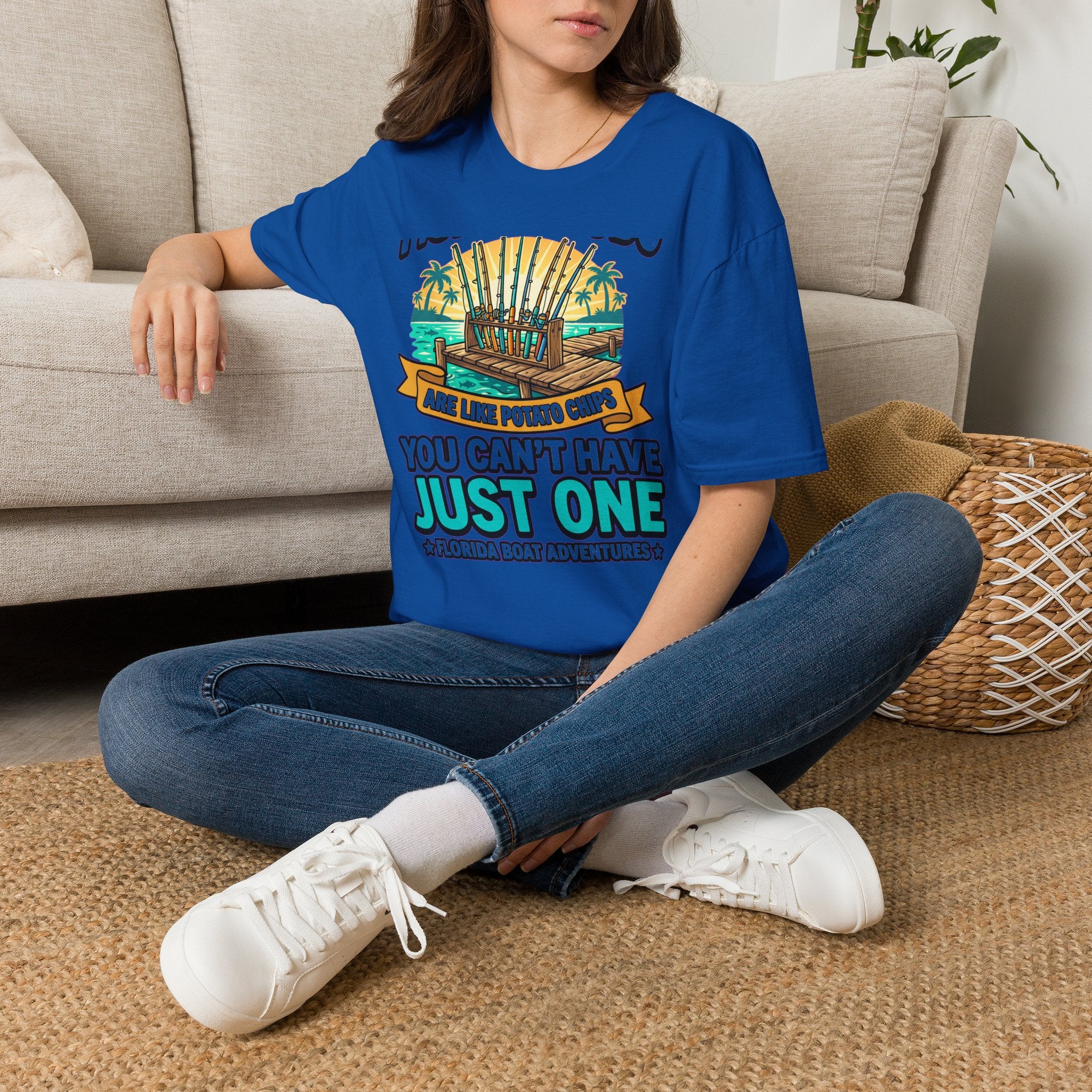 Fishing Rods Are Like Potato Chips You Can't Have Just One - Funny Fishing T-Shirt