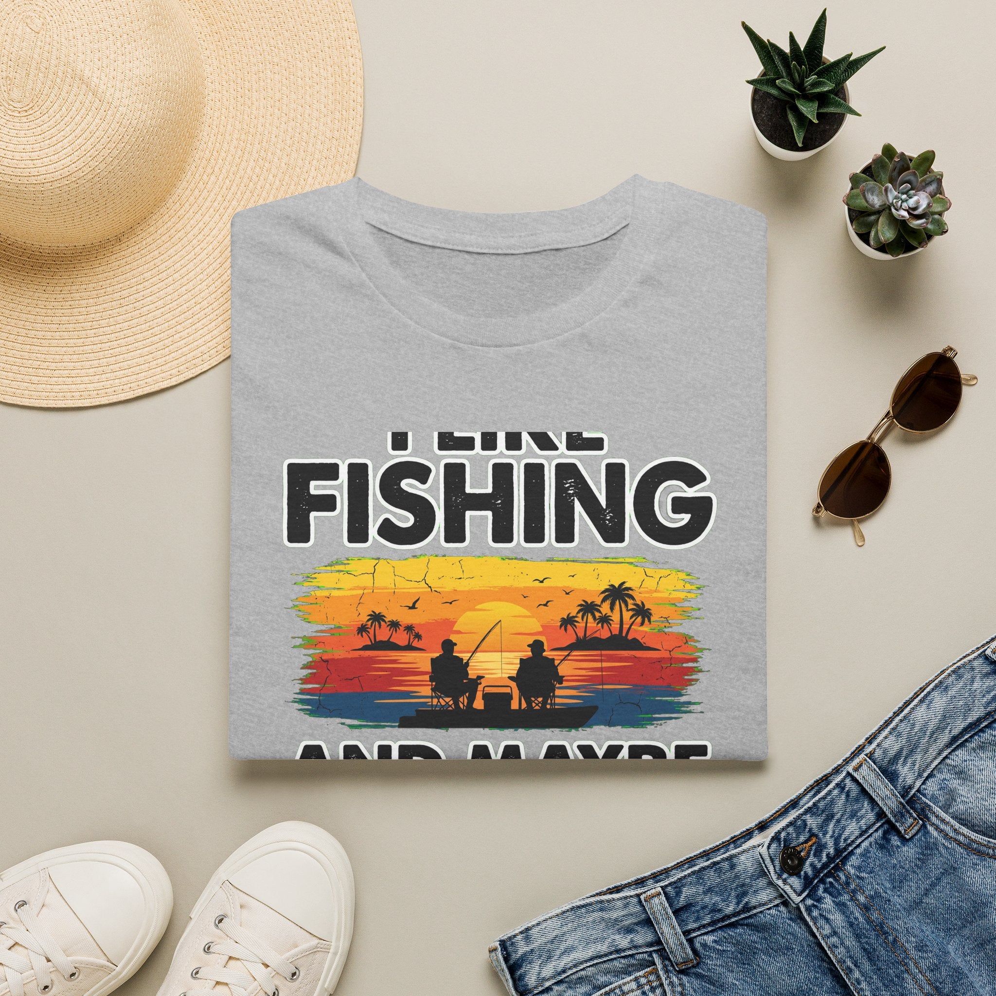I Like Fishing And Maybe 2 People - Antisocial Fishing T-Shirt