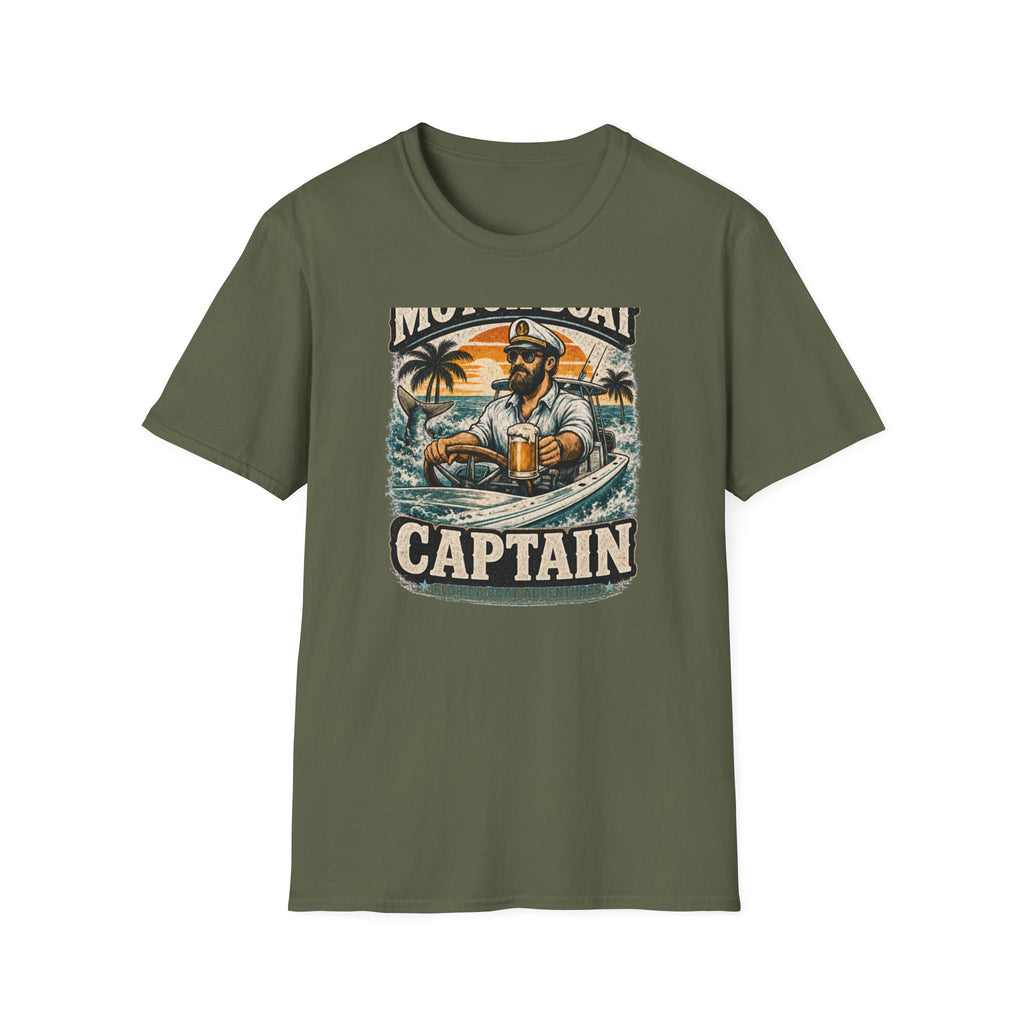Motor Boat Captain - Florida Boating T-Shirt