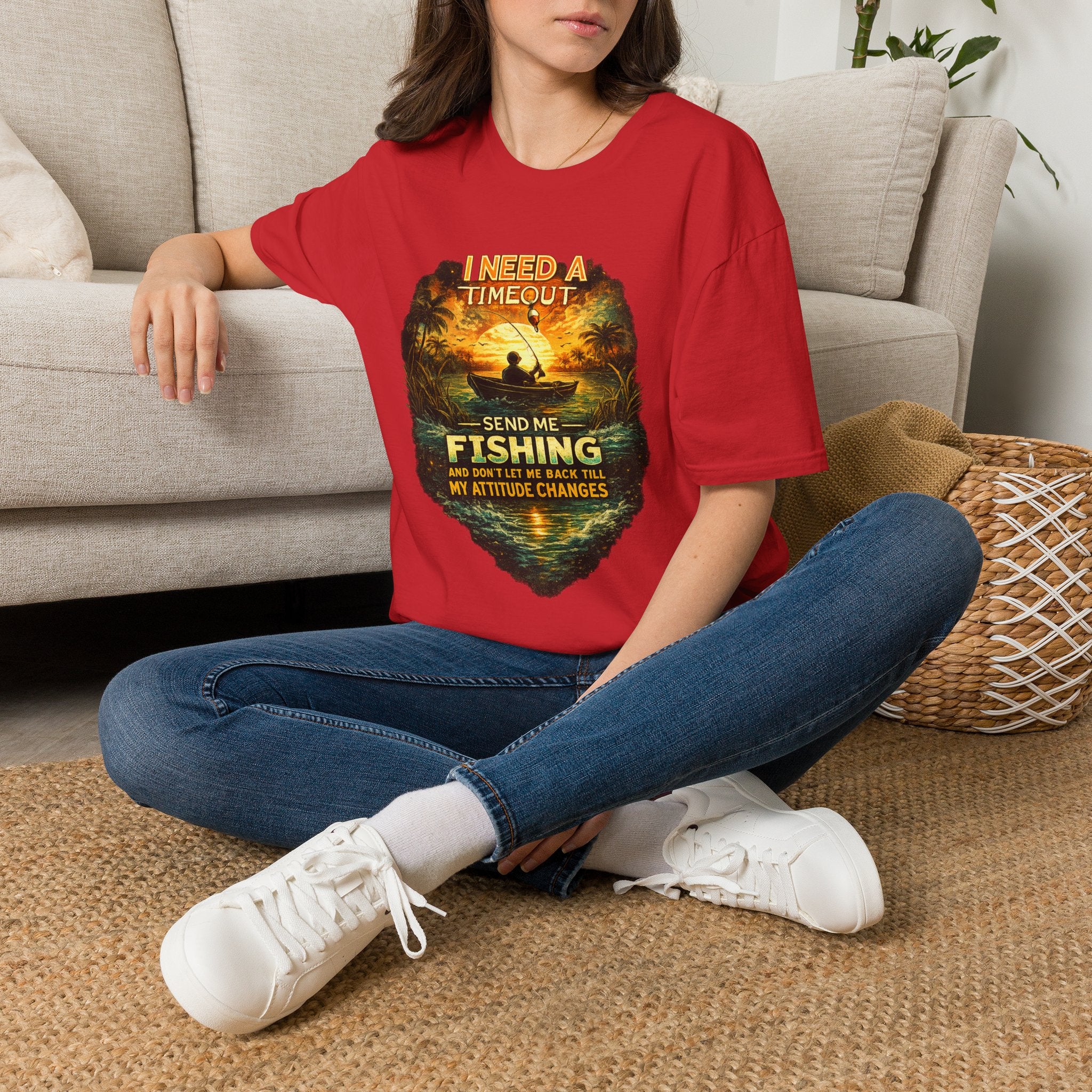 I Need A Timeout Send Me Fishing - Funny Fishing T-Shirt