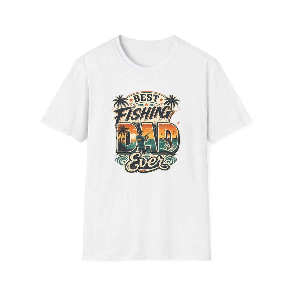 Best Fishing Dad Ever Tee | Florida Fishing Shirt for Men | Gildan 6400 Dad Gift T-Shirt