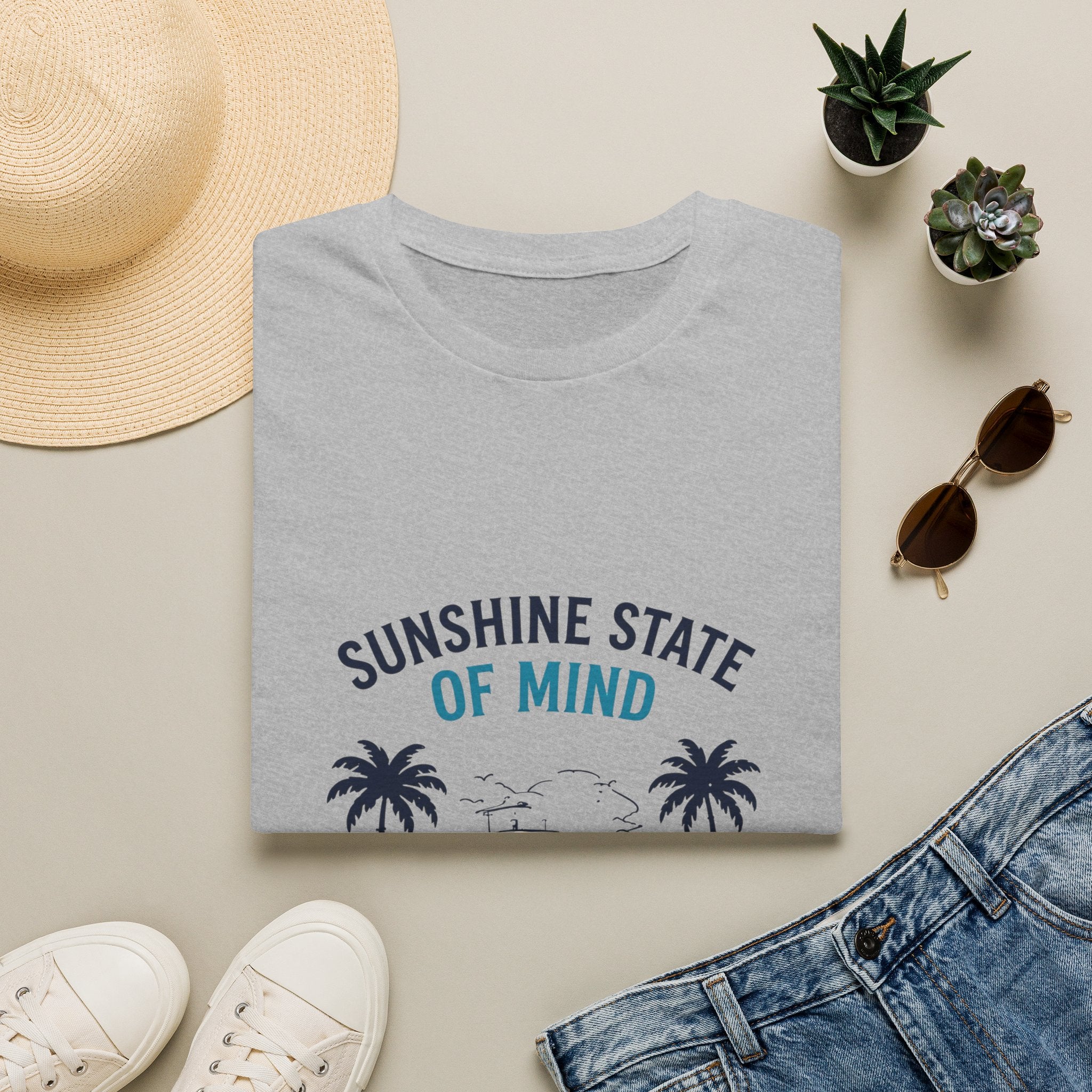 Sunshine State of Mind Tee | Gulf of America Girl | Florida Boat Adventures Boating Shirt for Women | Gildan 6400 T-Shirt