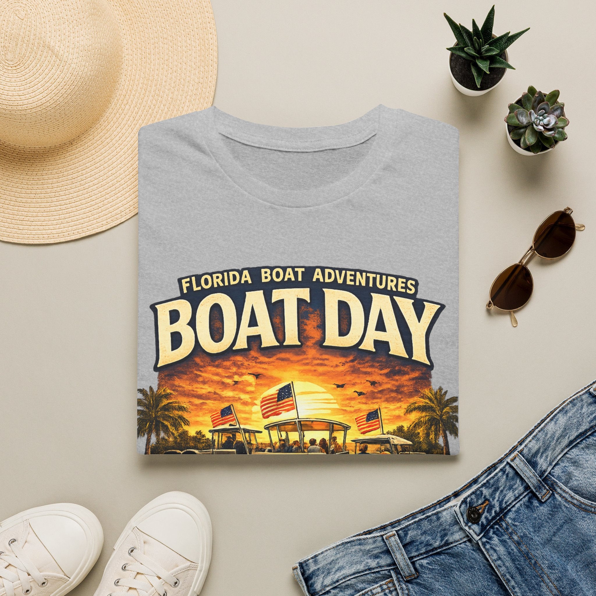 Florida Boat Adventures Boat Day Tee | Official FBA Boating Lifestyle Shirt for Men | Gildan 6400 T-Shirt