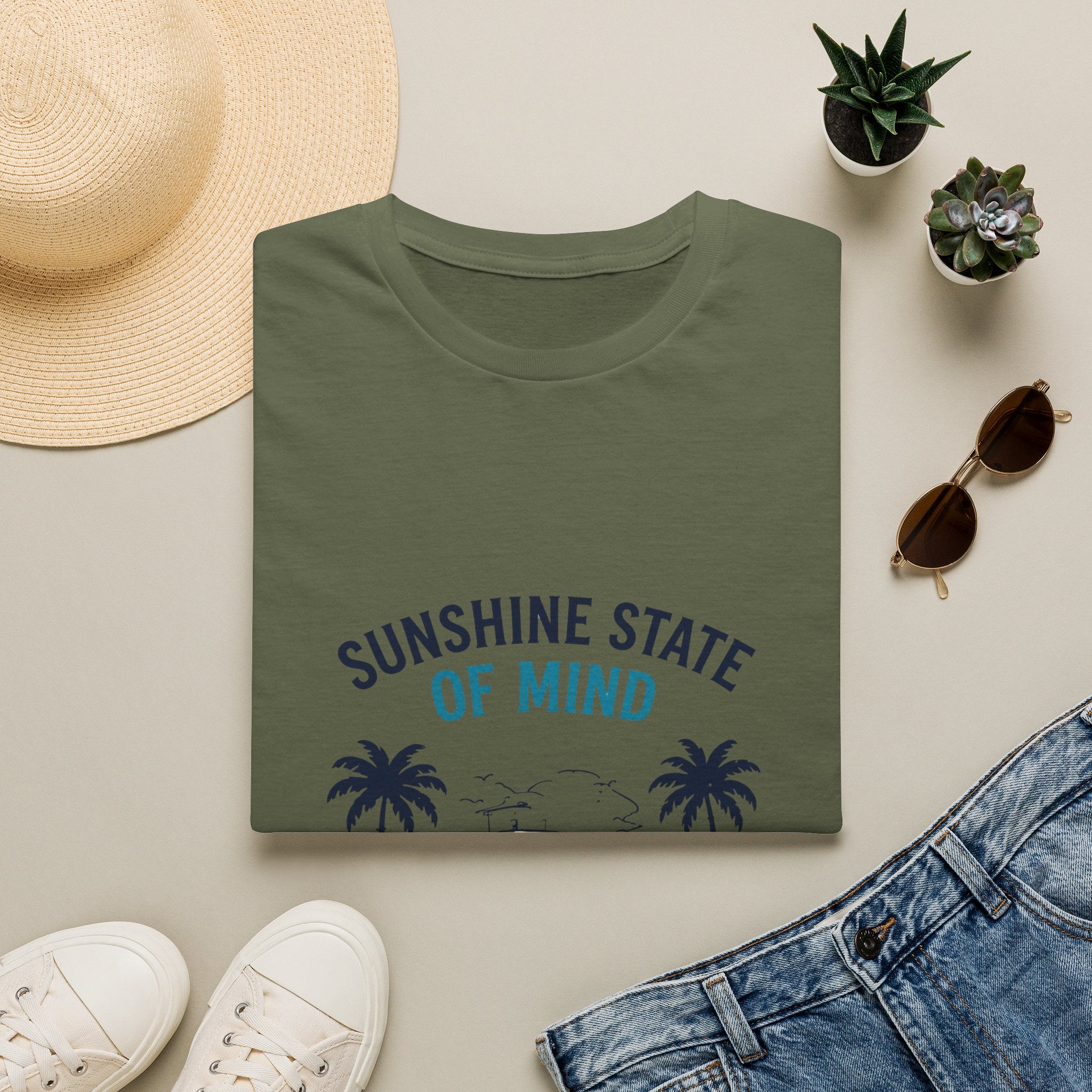 Sunshine State of Mind Tee | Gulf of America Girl | Florida Boat Adventures Boating Shirt for Women | Gildan 6400 T-Shirt