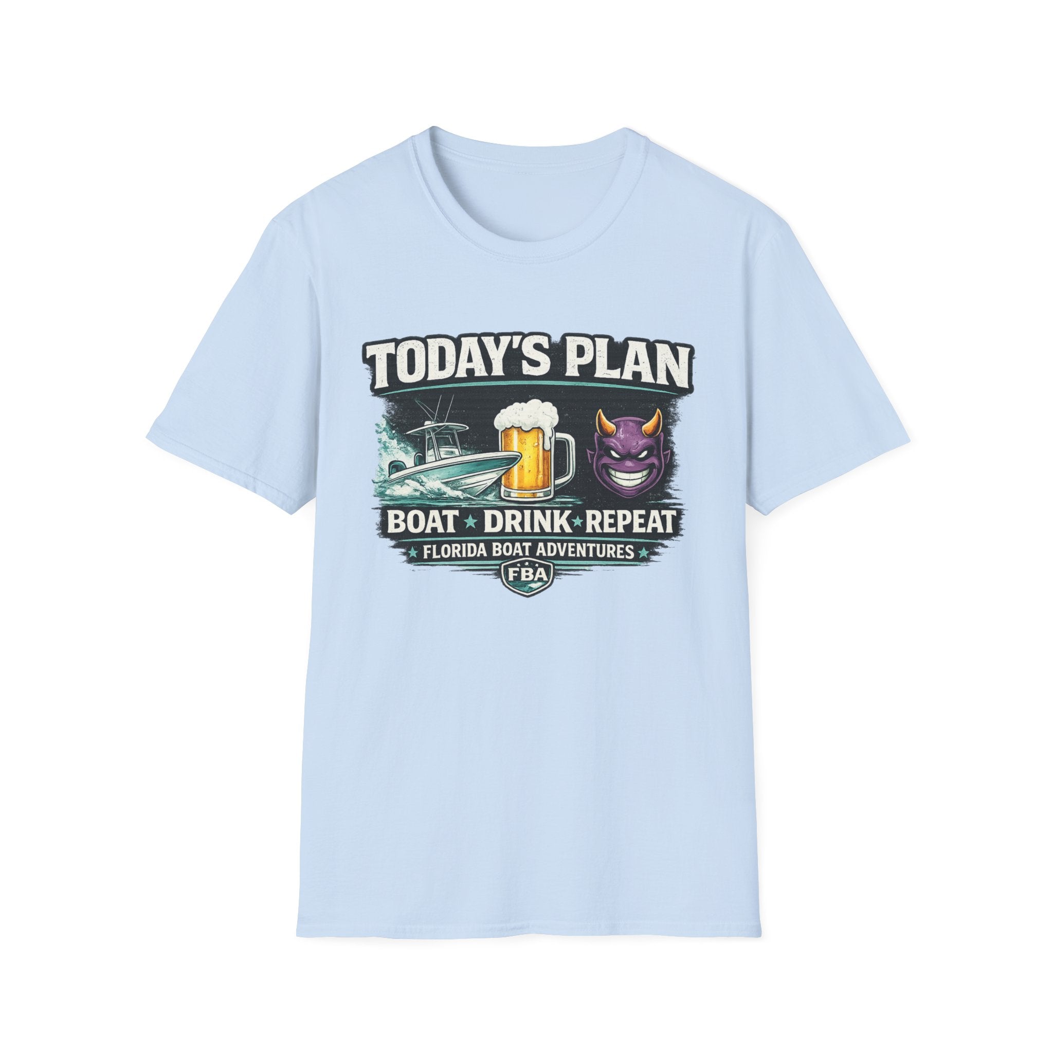 Today's Plan Boat Drink Repeat - Florida Boating Lifestyle T-Shirt