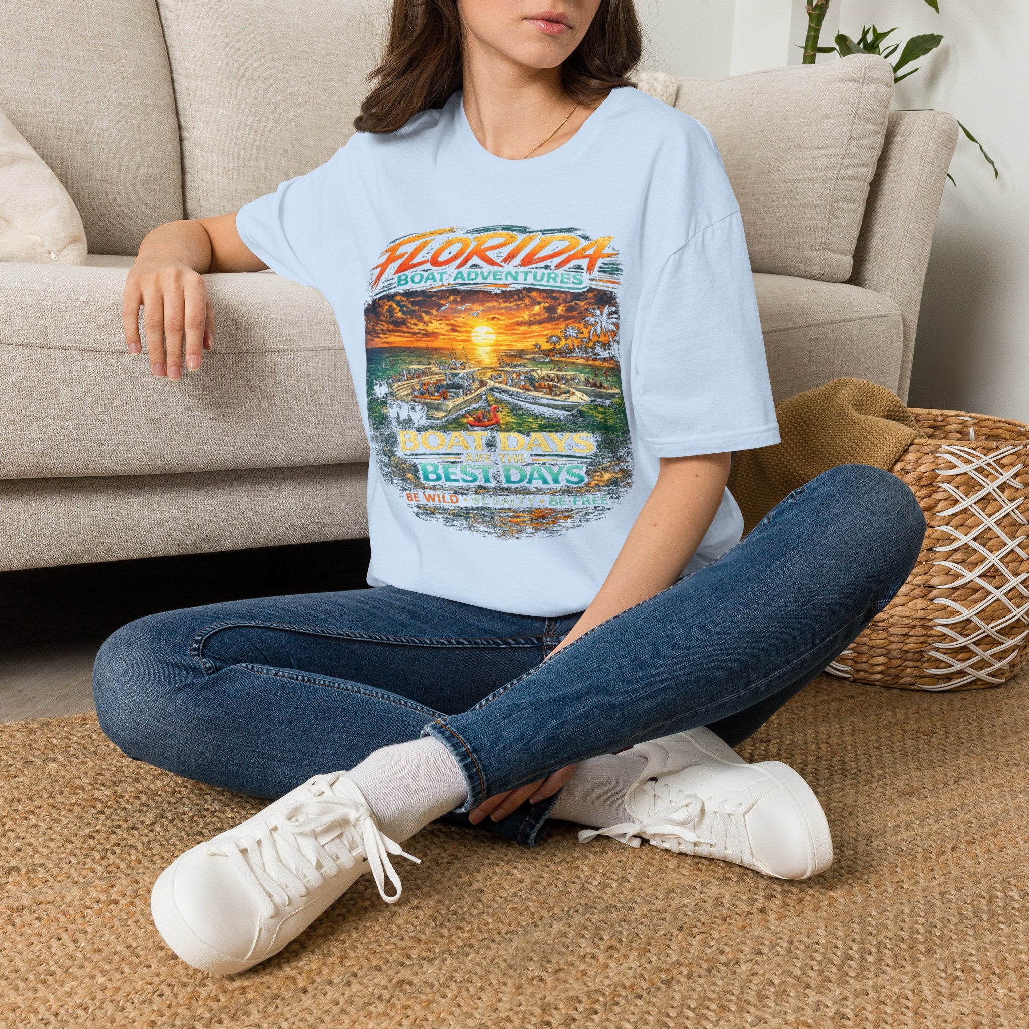 Boat Days Are the Best Days Tee | Funny Boating Shirt for Men or Women | Gildan 6400 Florida Boating T-Shirt