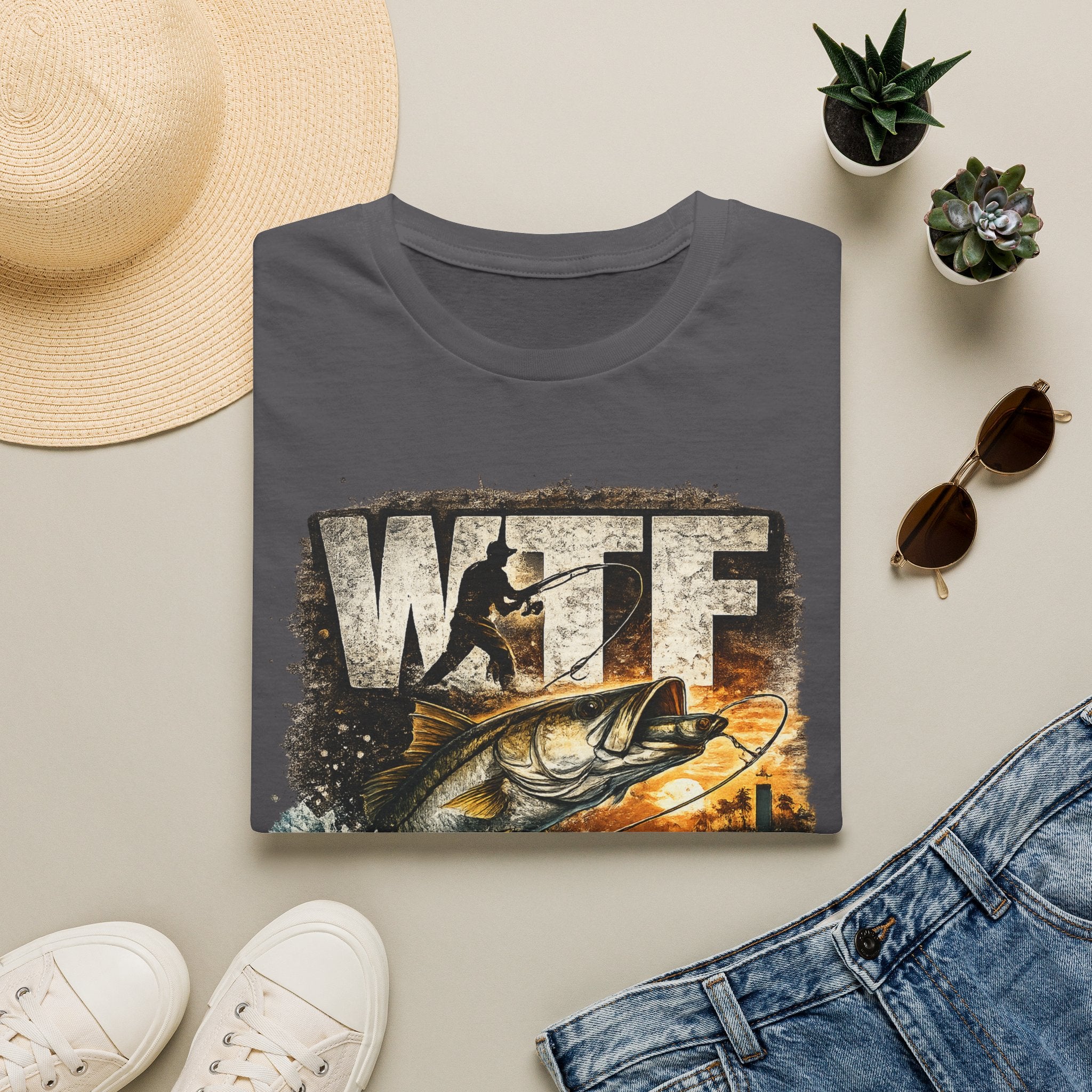 WTF Where's The Fish - Funny Fishing T-Shirt