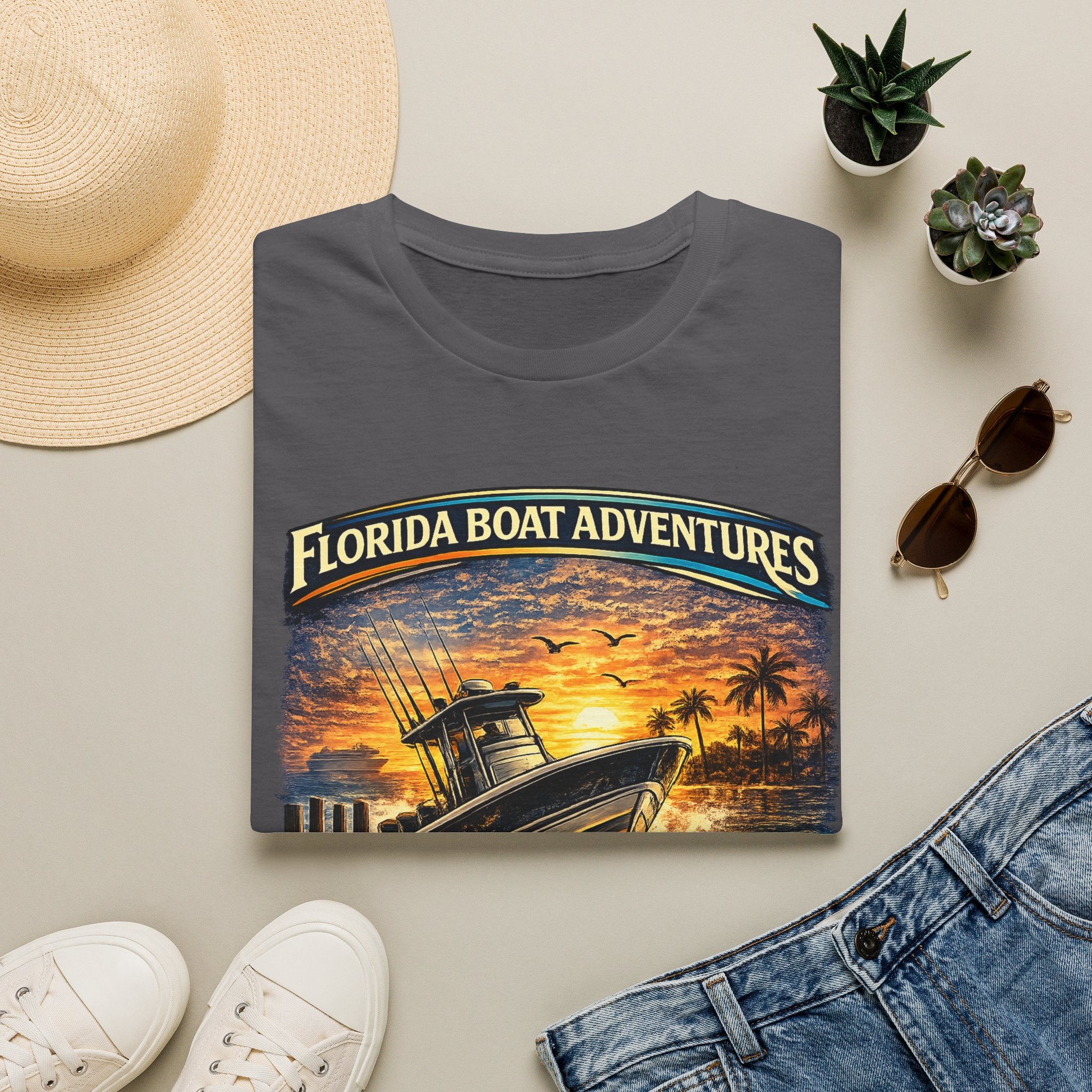 Freedom Starts at the Dock Tee | Florida Boating Lifestyle & Offshore Fishing Shirt for Men | Gildan 6400 T-Shirt
