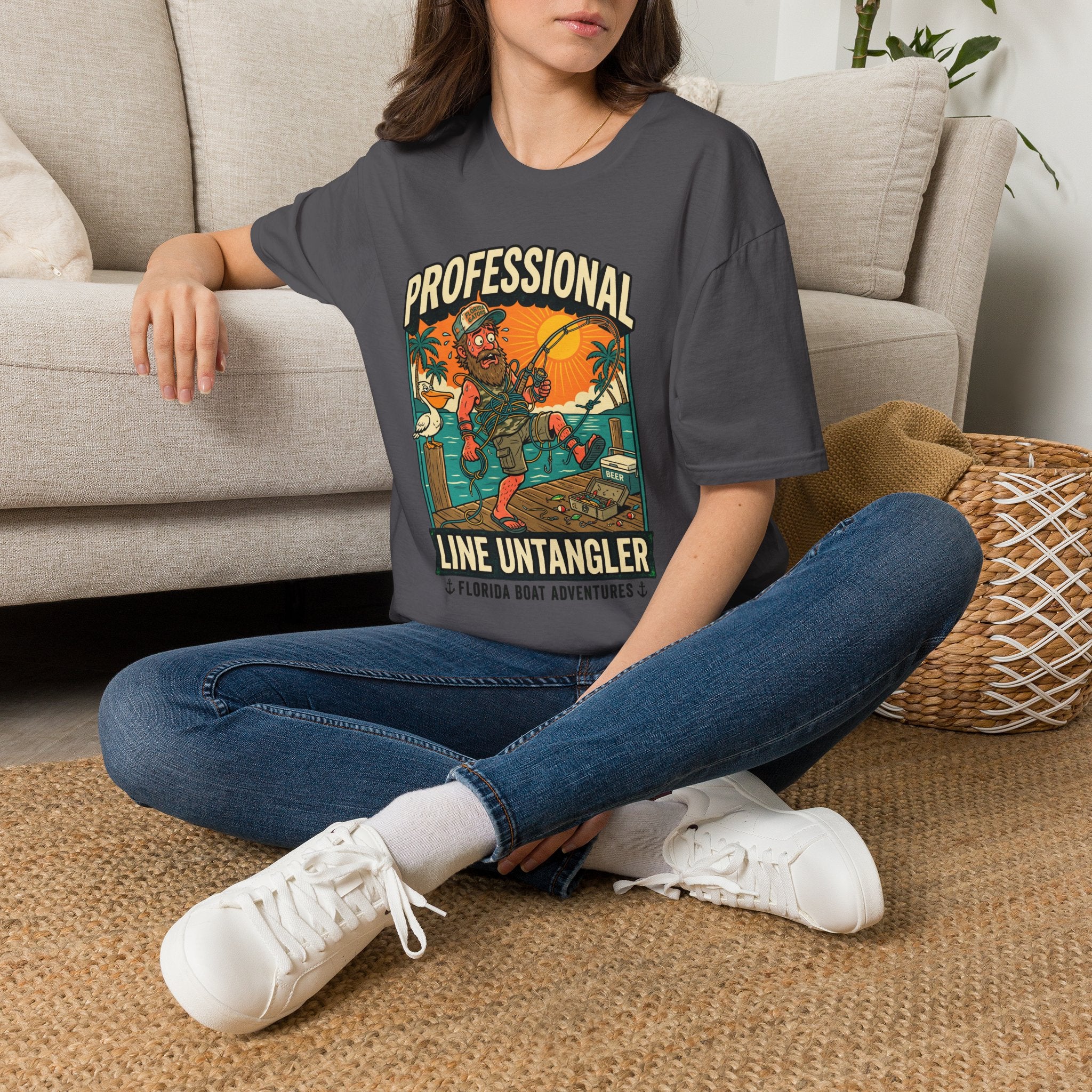 Professional Line Untangler - Funny Florida Man Fishing T-Shirt