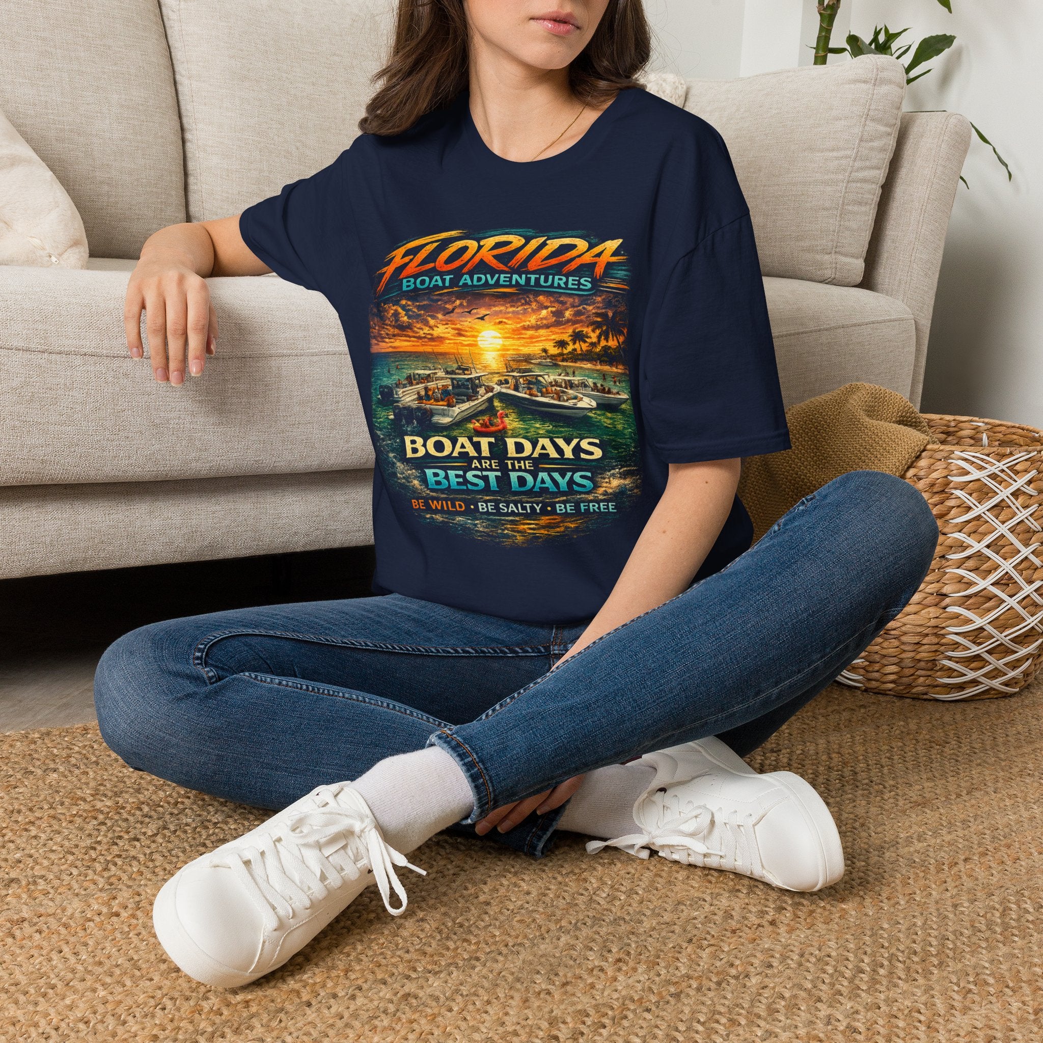 Boat Days Are the Best Days Tee | Funny Boating Shirt for Men or Women | Gildan 6400 Florida Boating T-Shirt
