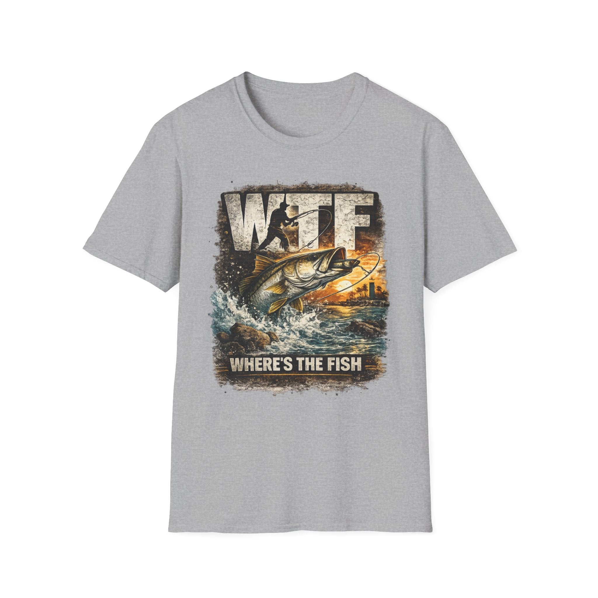 WTF Where's The Fish - Funny Fishing T-Shirt