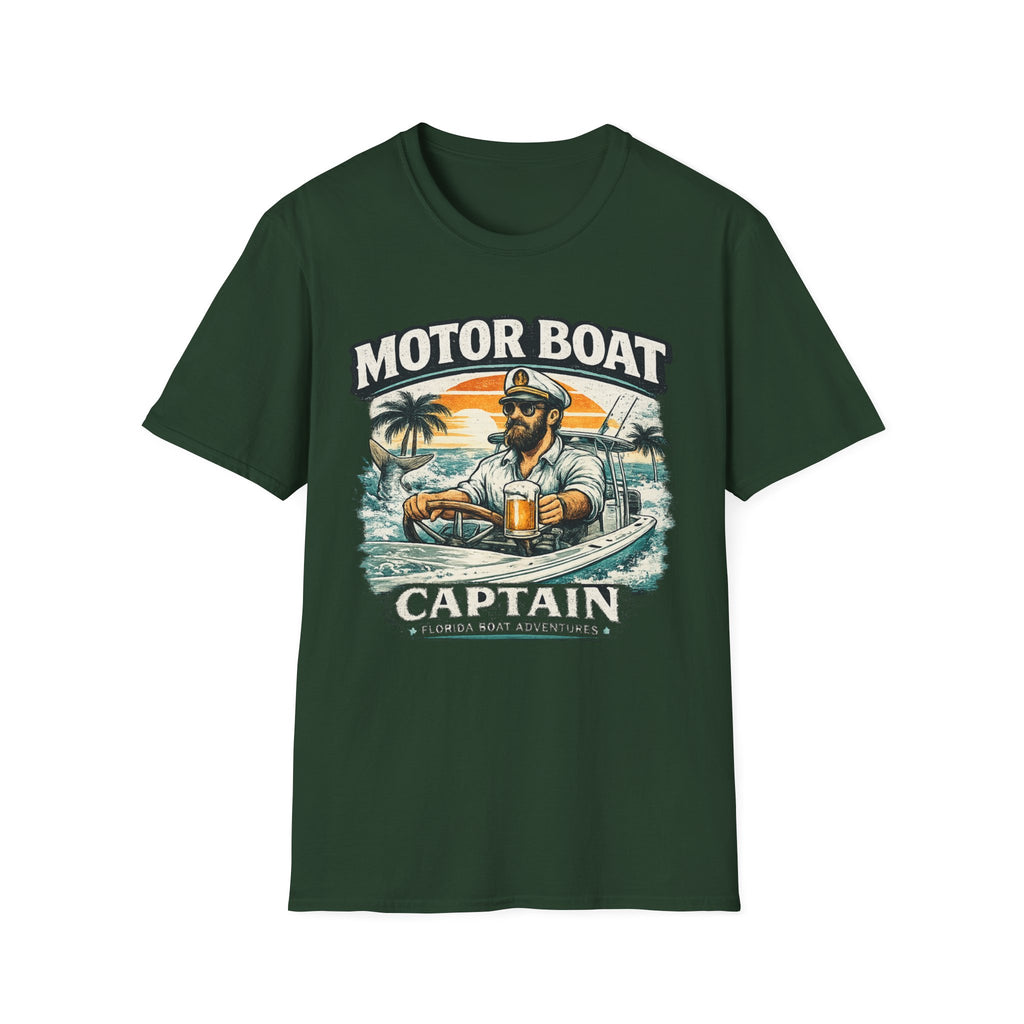 Motor Boat Captain - Florida Boating T-Shirt