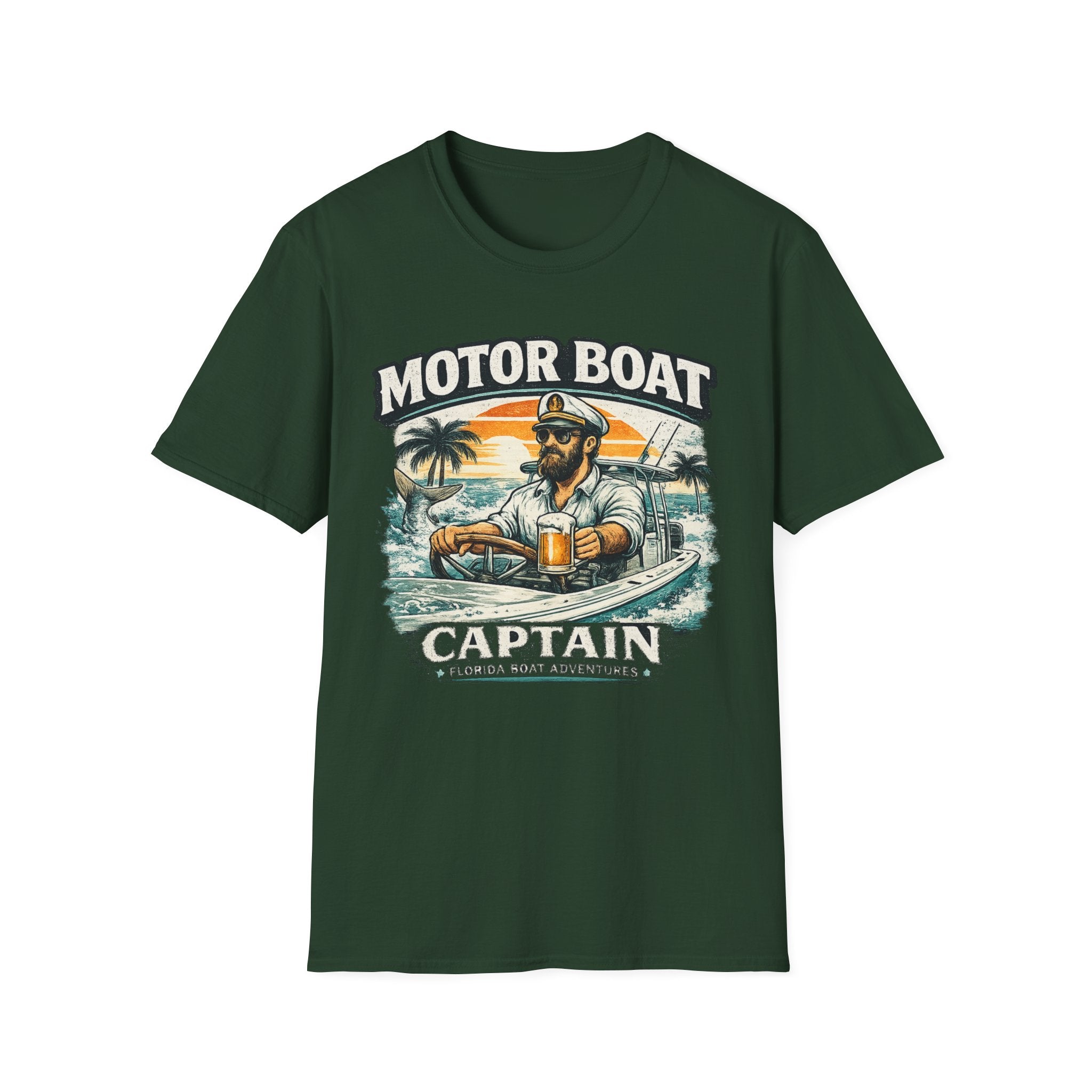 Motor Boat Captain - Florida Boating T-Shirt