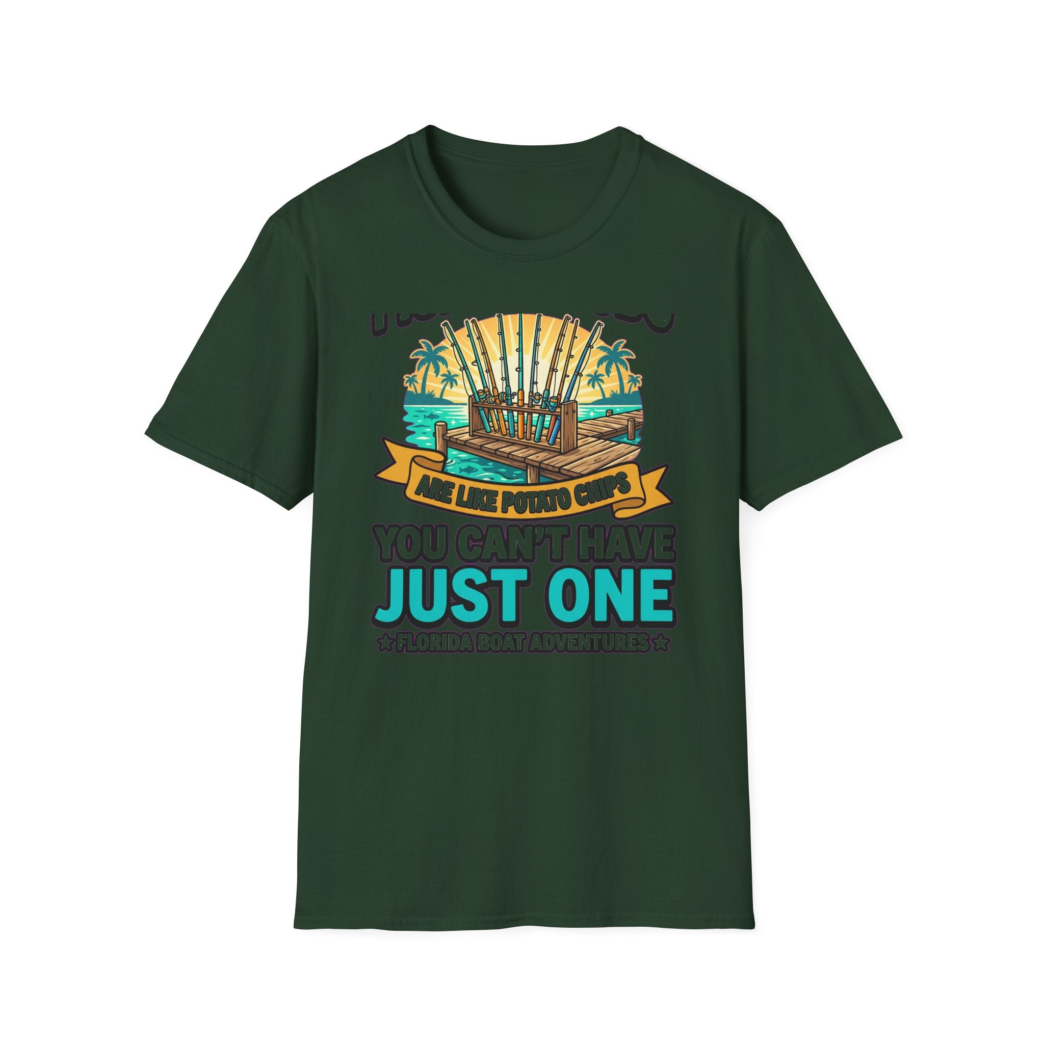 Fishing Rods Are Like Potato Chips You Can't Have Just One - Funny Fishing T-Shirt