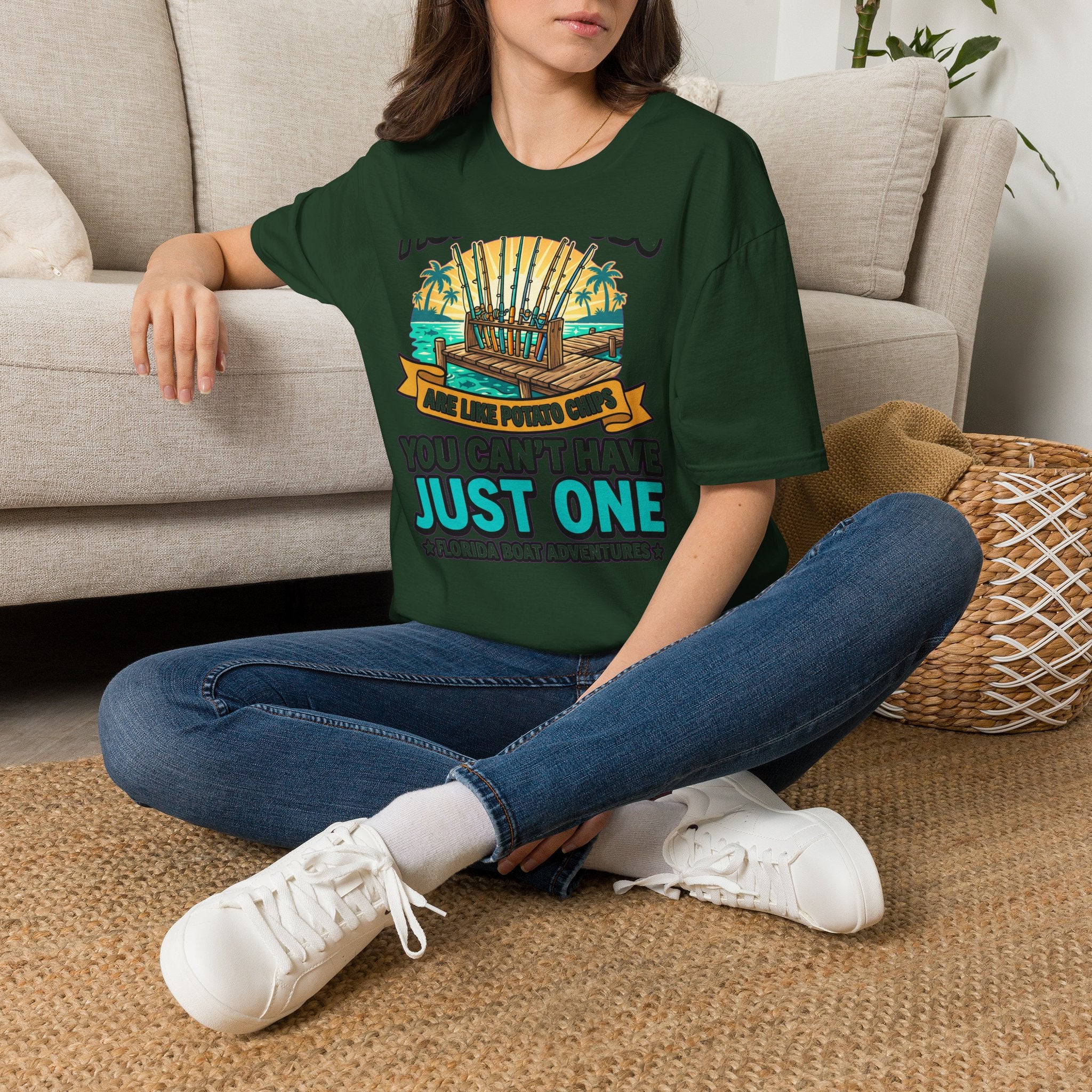 Fishing Rods Are Like Potato Chips You Can't Have Just One - Funny Fishing T-Shirt