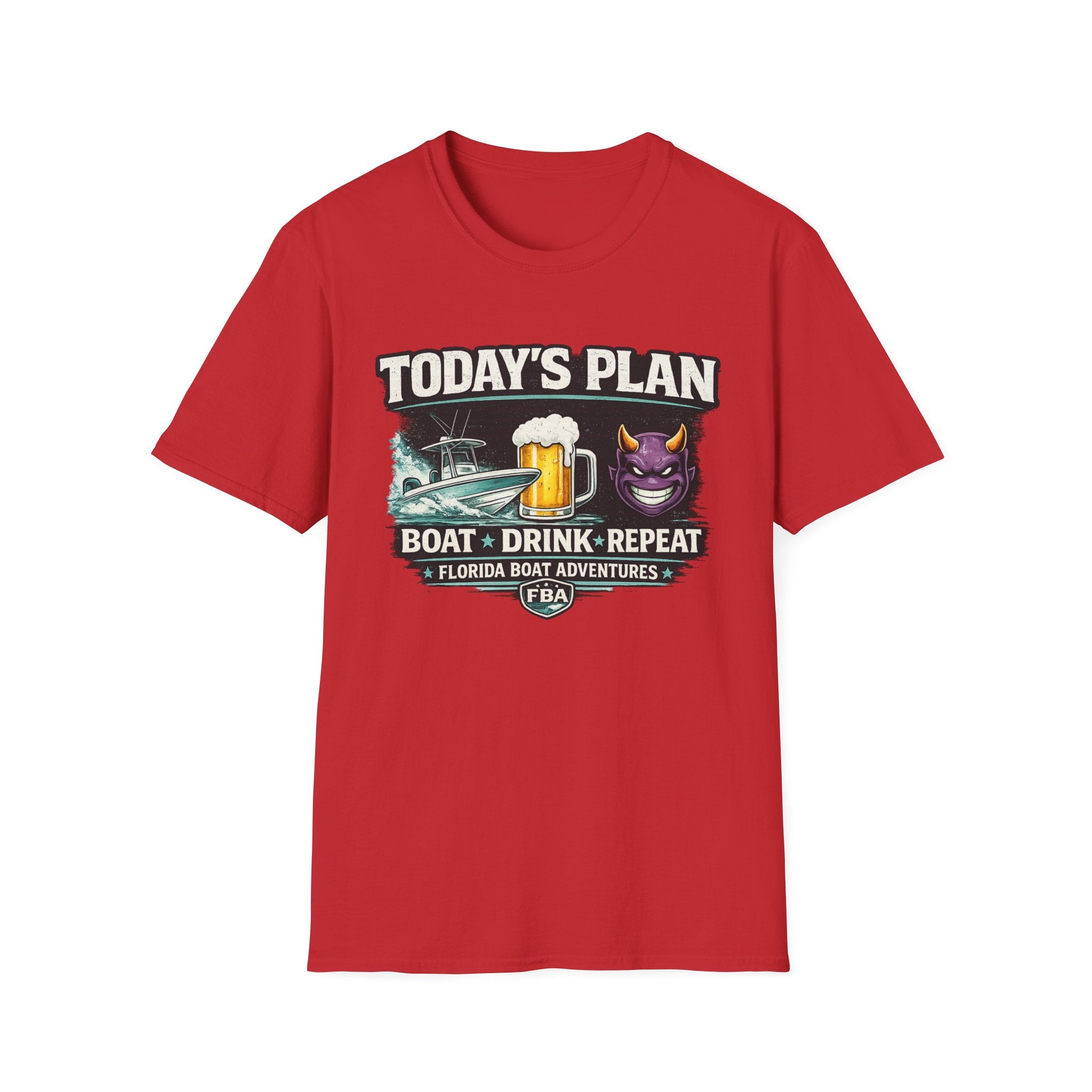 Today's Plan Boat Drink Repeat - Florida Boating Lifestyle T-Shirt