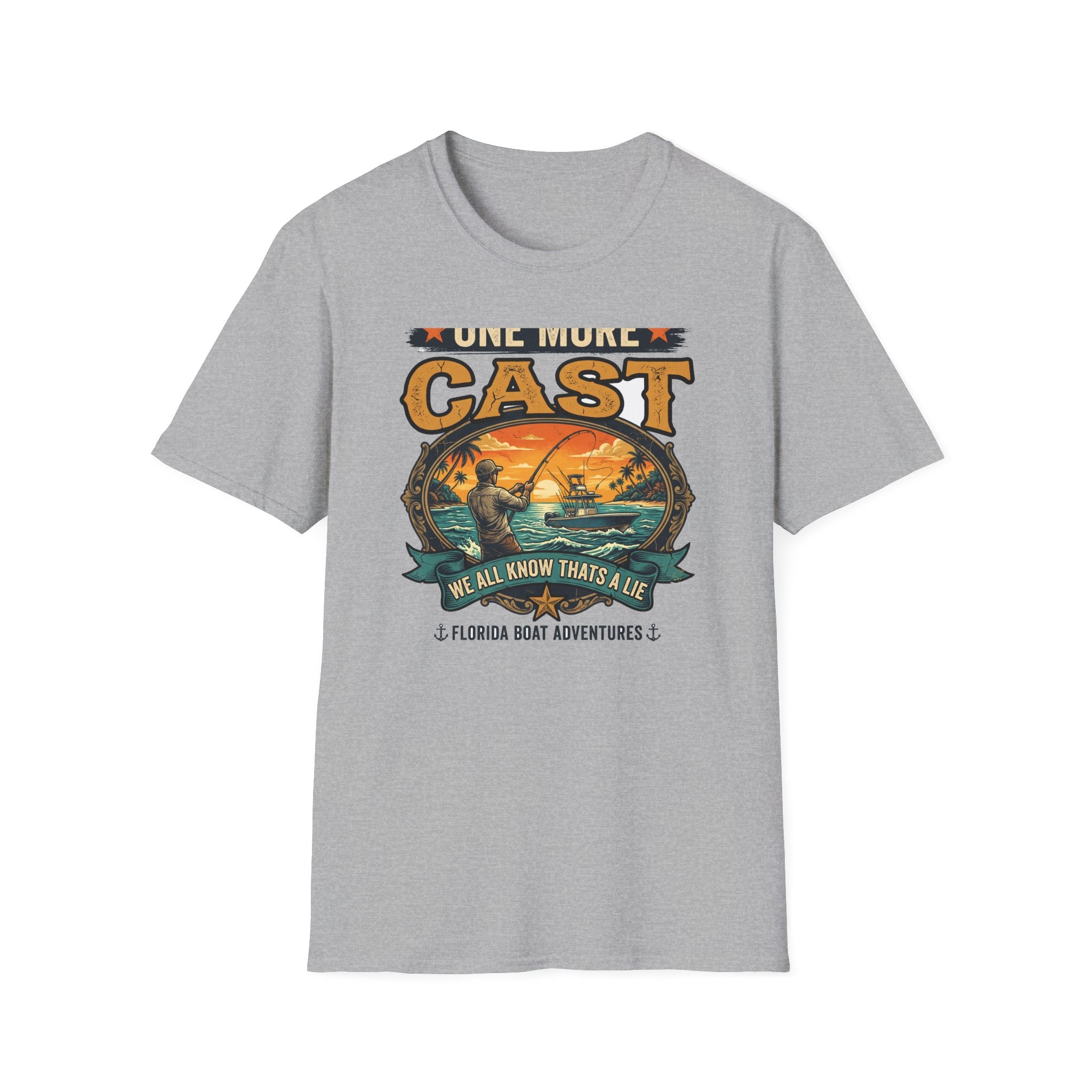 One More Cast (We All Know That's A Lie) - Funny Fishing T-Shirt