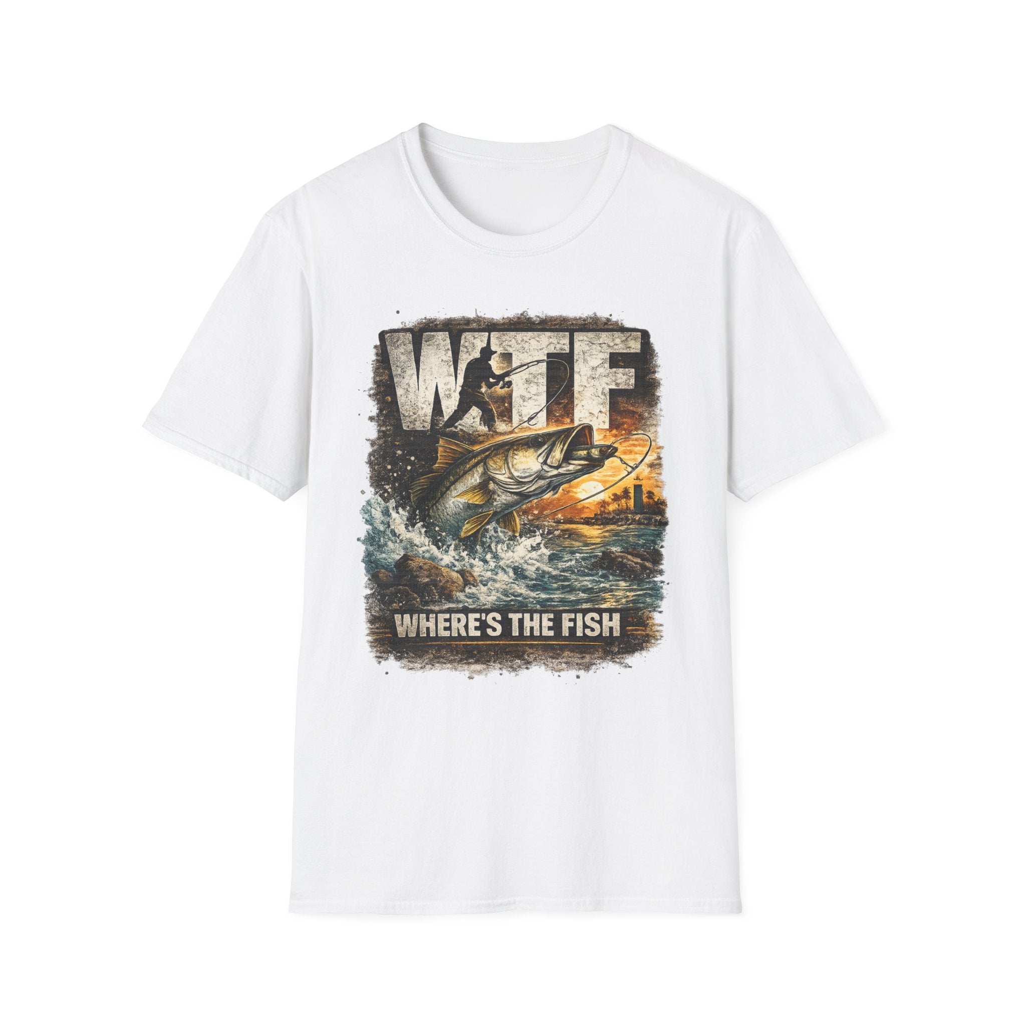 WTF Where's The Fish - Funny Fishing T-Shirt