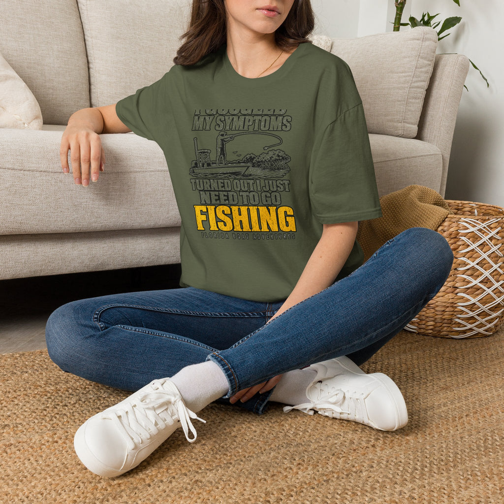 I Googled My Symptoms Turned Out I Just Need To Go Fishing Tee
