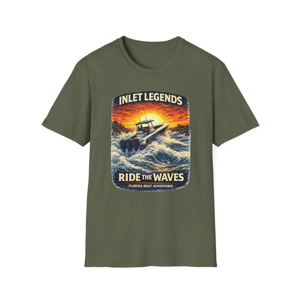 Inlet Legends Tee | Florida Boating & Offshore Fishing Shirt for Men | Gildan 6400 T-Shirt
